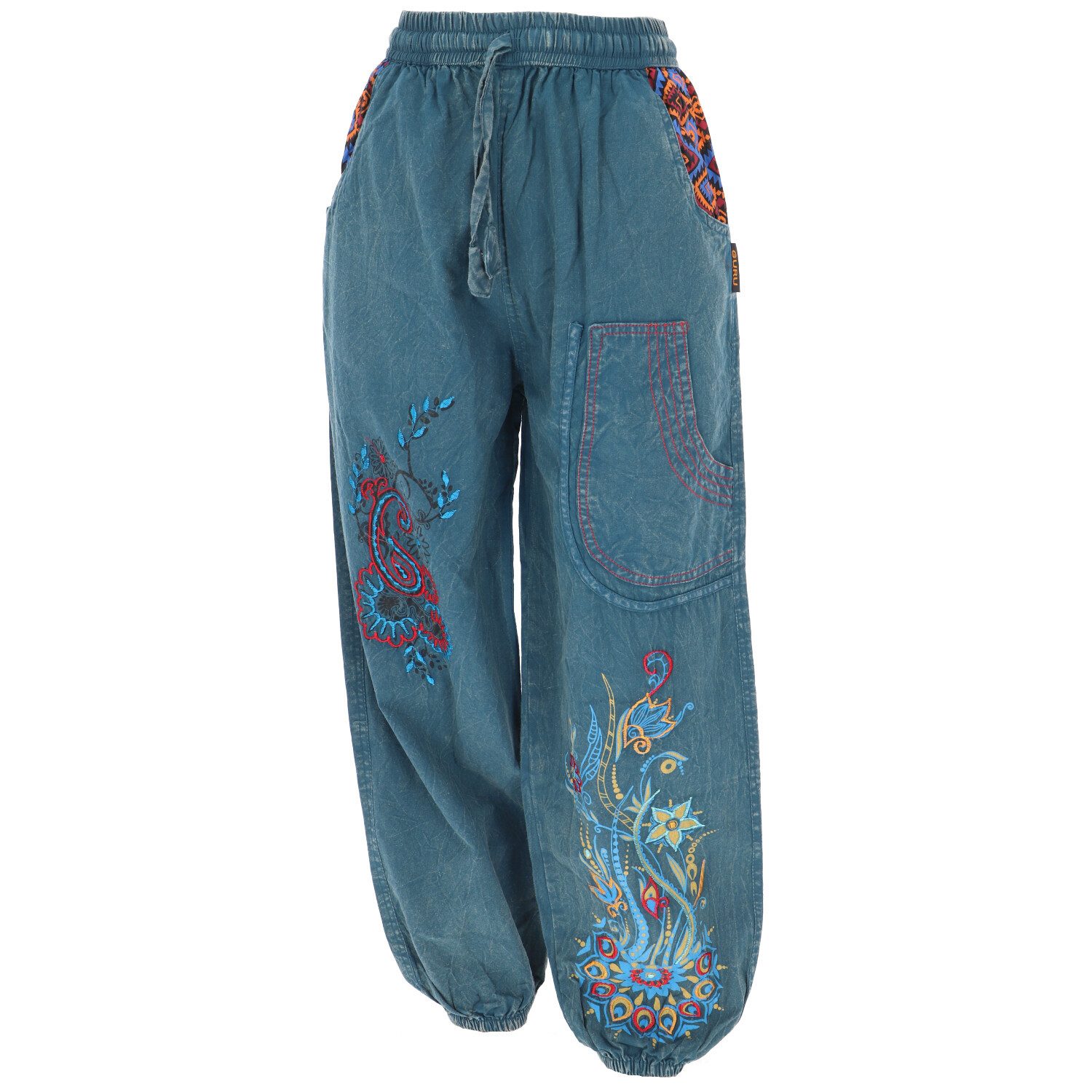 Guru-Shop Relaxhose Weite Pluderhose mit breitem Bund und.. Ethno Style, al günstig online kaufen