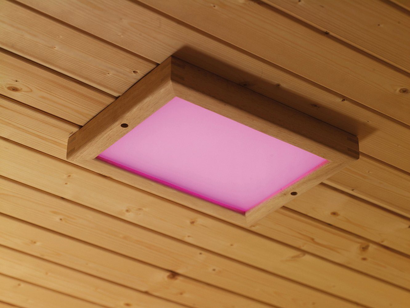 Thumbnail - Karibu Saunaleuchte LED-Farblichtanwendung Größe 2, LED fest integriert, mit Fernbedienung, für Innensaunen
