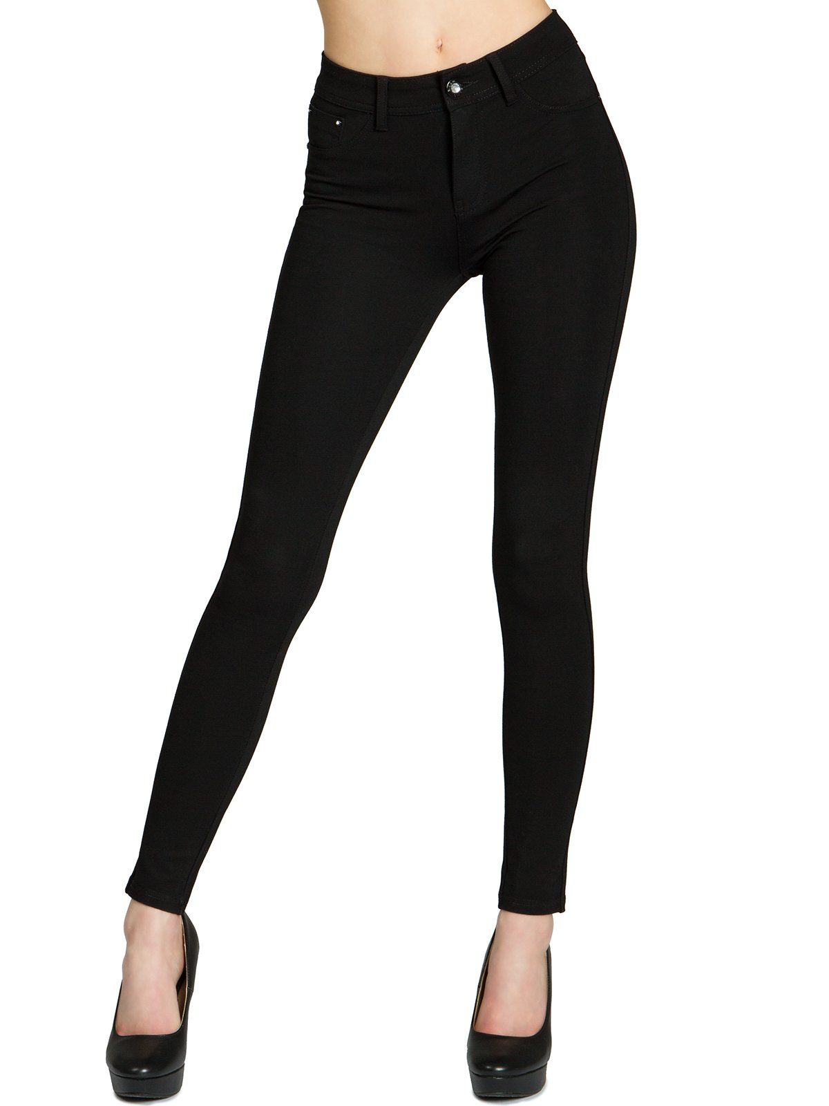 Leggings HLE026 elegante Damen Stretch Hose Jeggings Leggings