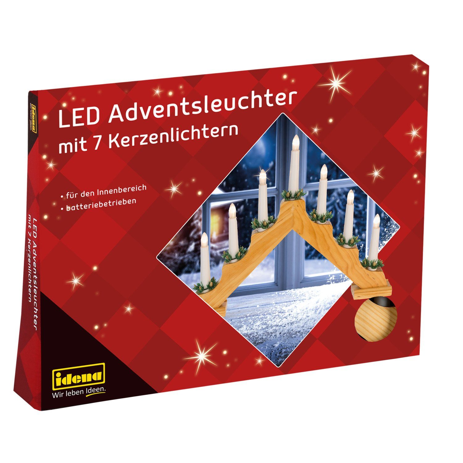 Idena Adventsleuchter Idena 8582092 - LED Adventsleuchter mit 7 LED Kerzenl günstig online kaufen