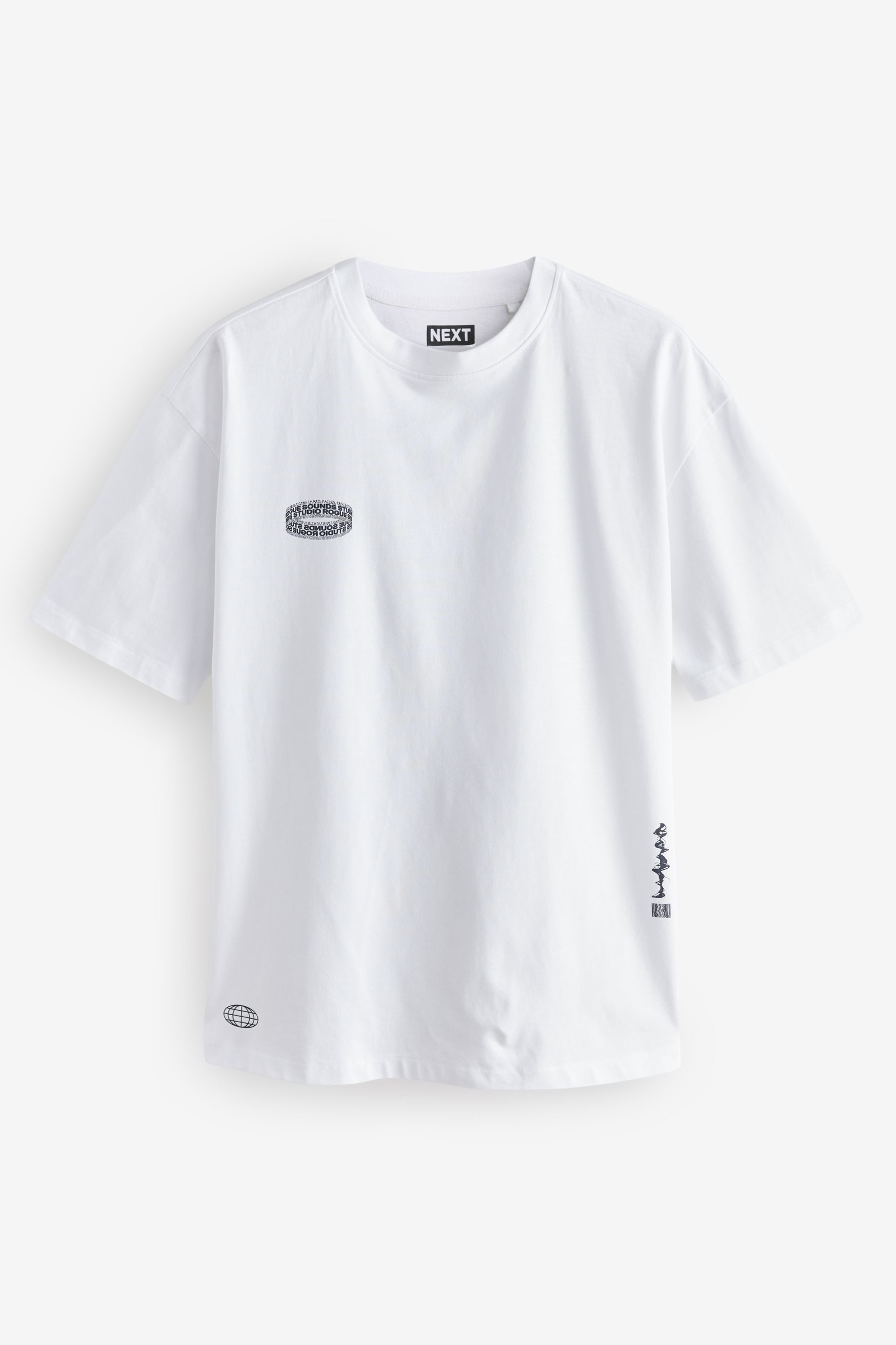 Next Print-Shirt Regular Fit Grafik-T-Shirts aus Baumwolle 3er-Pack (3-tlg)