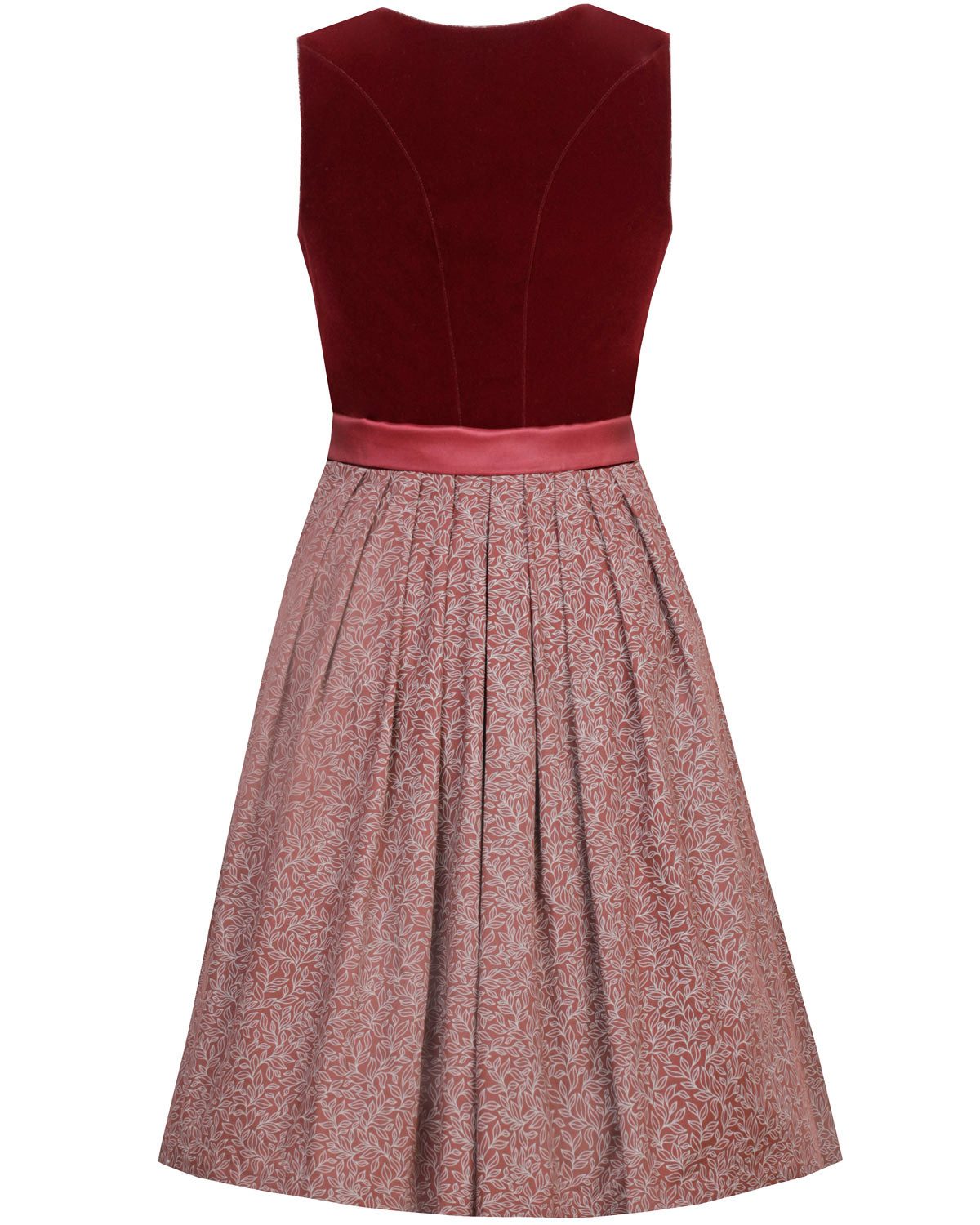 MarJo Dirndl 'Elisabeth' Samt 697758, Palisander Rot 58cm günstig online kaufen