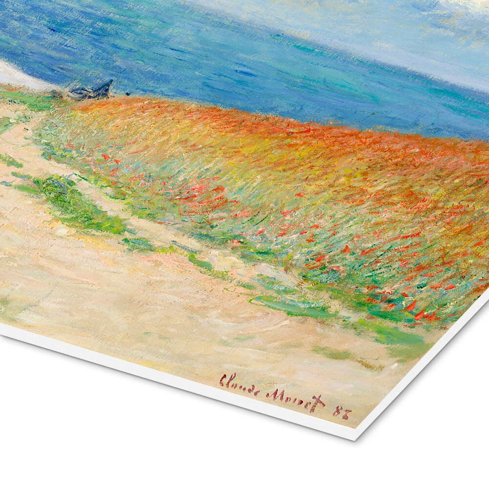 Posterlounge Wandbild Strandweg durch den Weizen bei Pourville, Claude Monet, erhältlich als Poster, Leinwandbild, Wandsticker oder Acrylglasbild – Bild 3 von 5