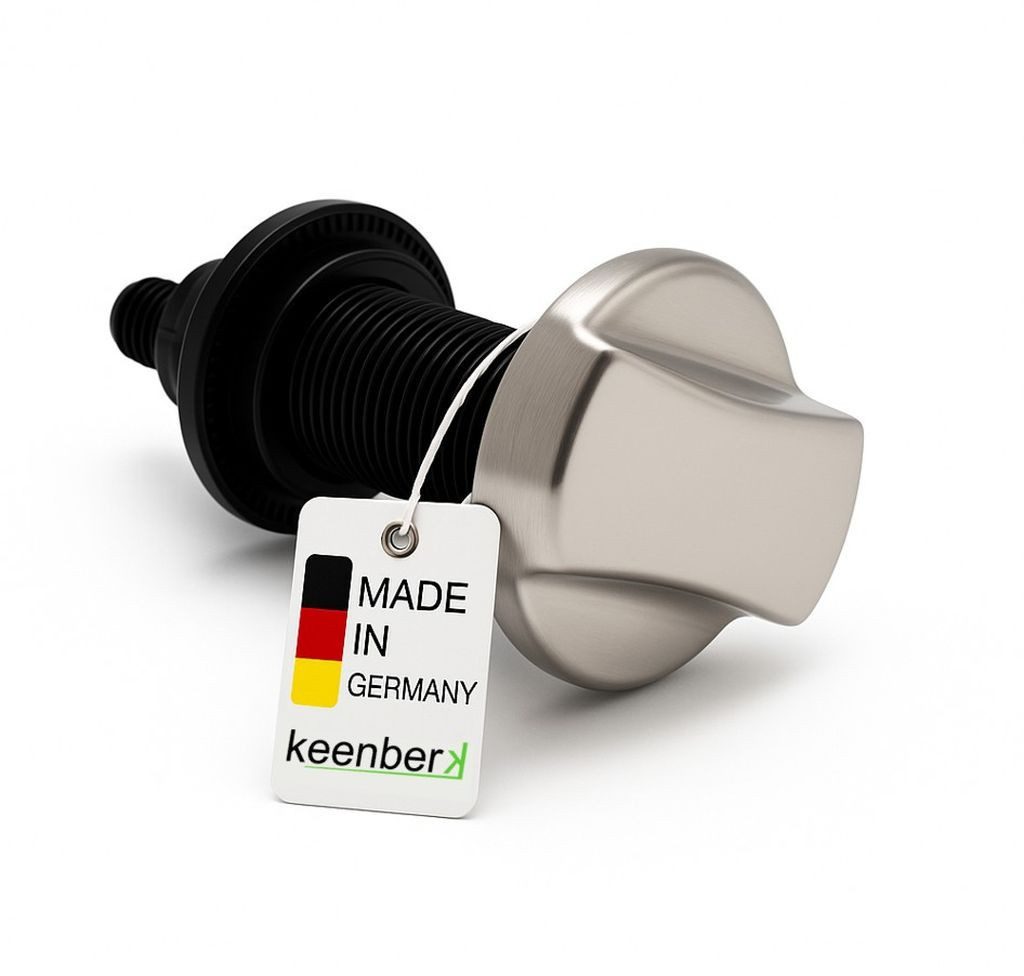 keenberk Küchenspüle Drehexcenter-Set Edelstahlkappe hochglanz + Drehbetätigung Ersatzteil