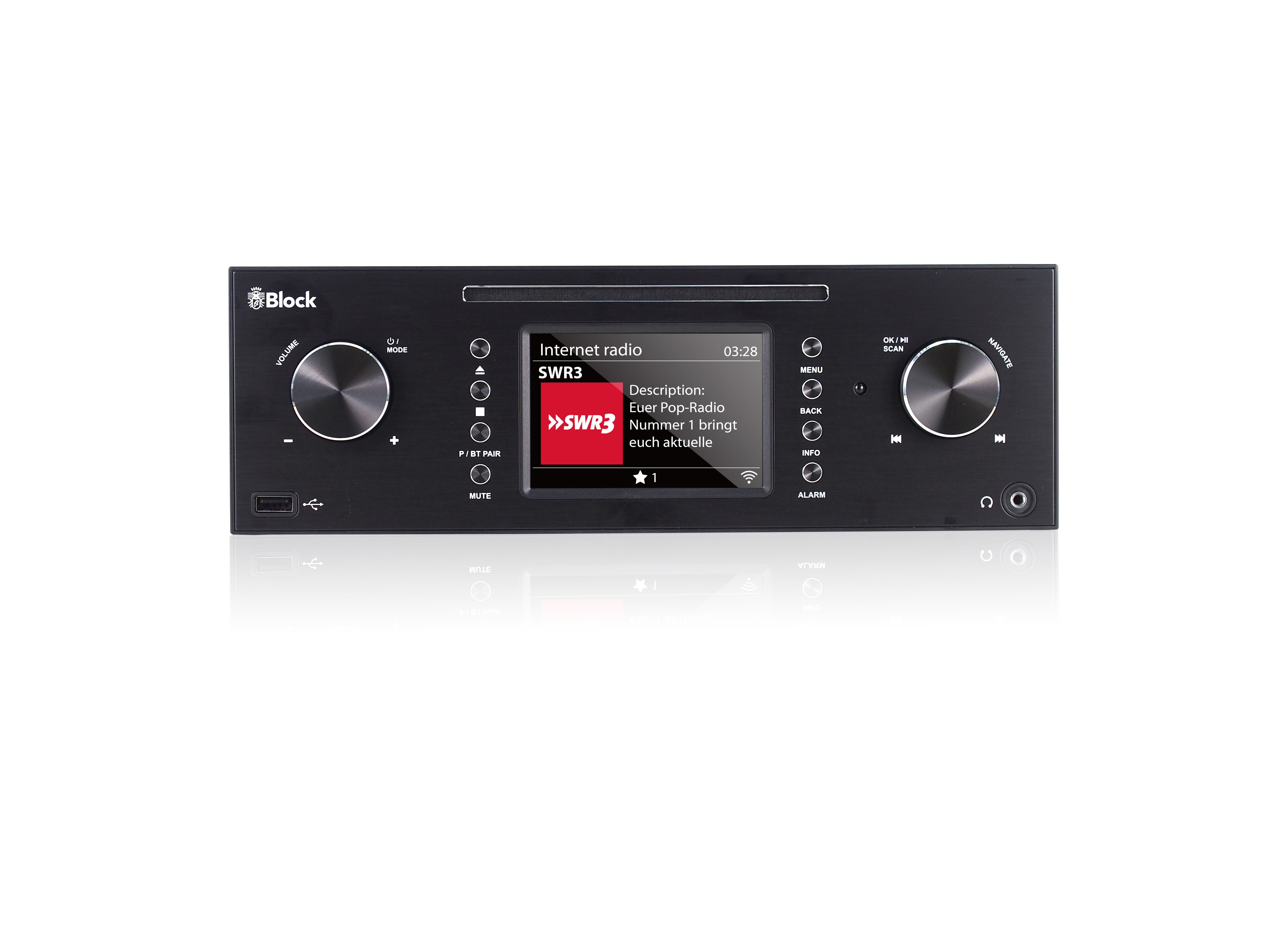 Block Block MHF-50 Kompaktanlage mit CD, DAB+, Internetradio, Spotify Stereo-CD Player