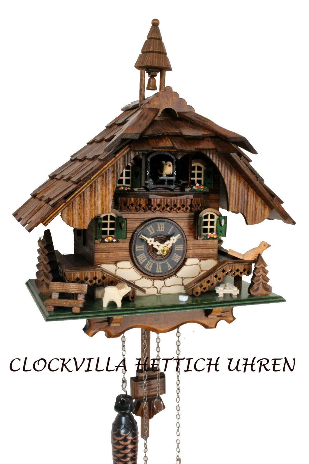 Clockvilla Hettich-Uhren Wanduhr Kuckucksuhr im Schwarzwald hergestellt Quarzwerk