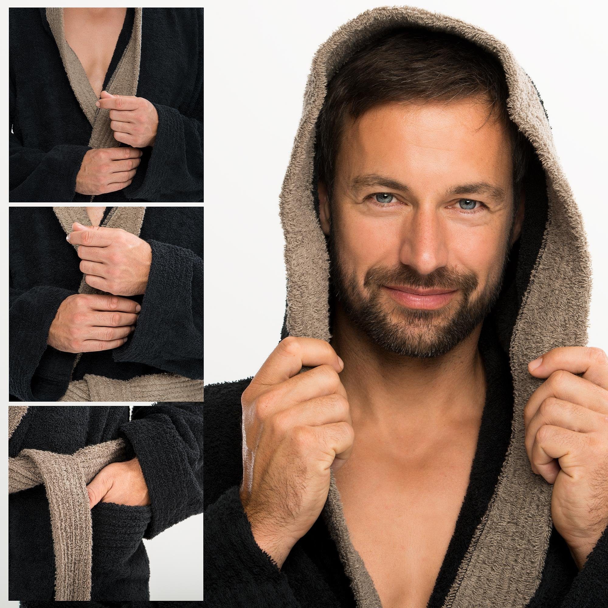 aqua-textil Bademantel Saunamantel Frottee Kapuze für günstig online kaufen