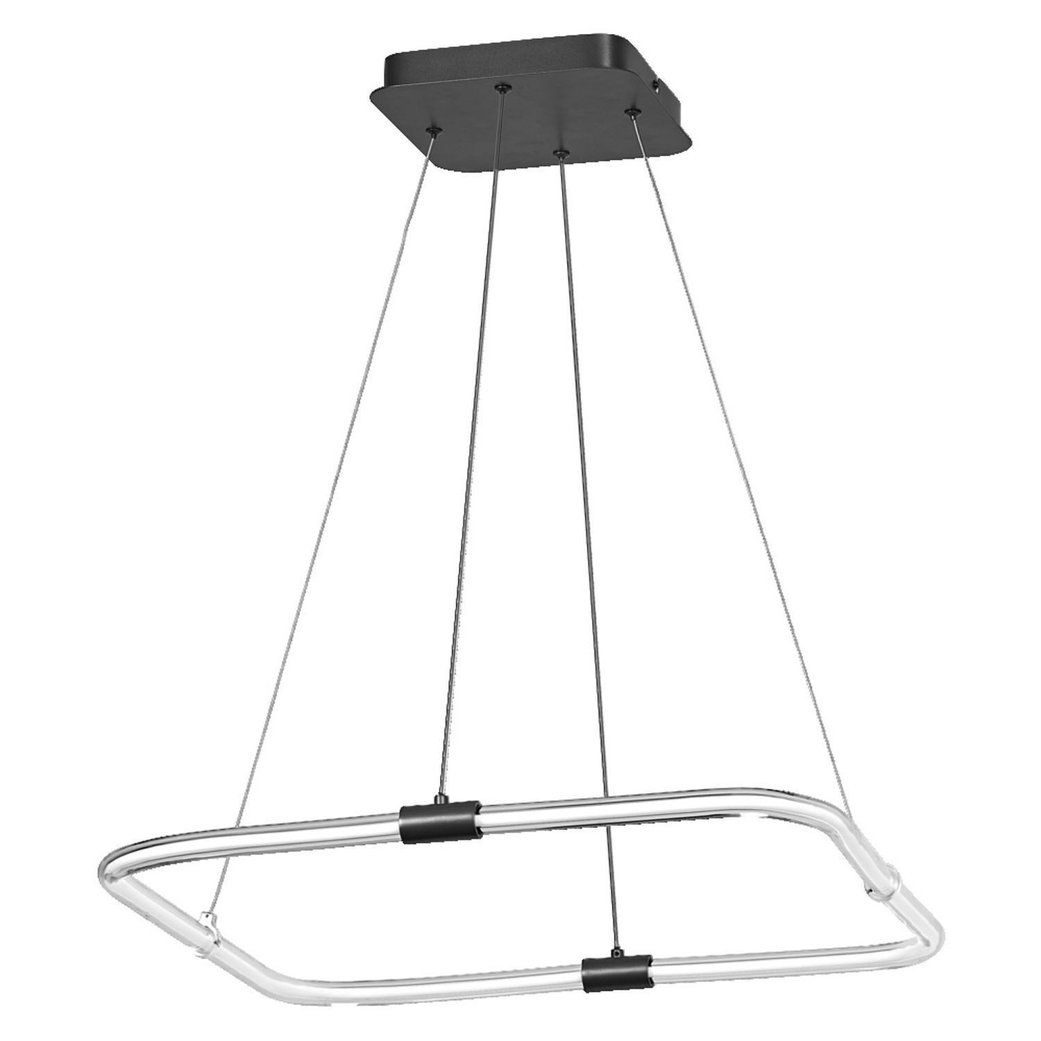 Licht-Erlebnisse Pendelleuchte DARENOL, LED fest integriert, Warmweiß, LED dimmbar H: max. 70 cm eckig 3000 K 2000 lm Modern
