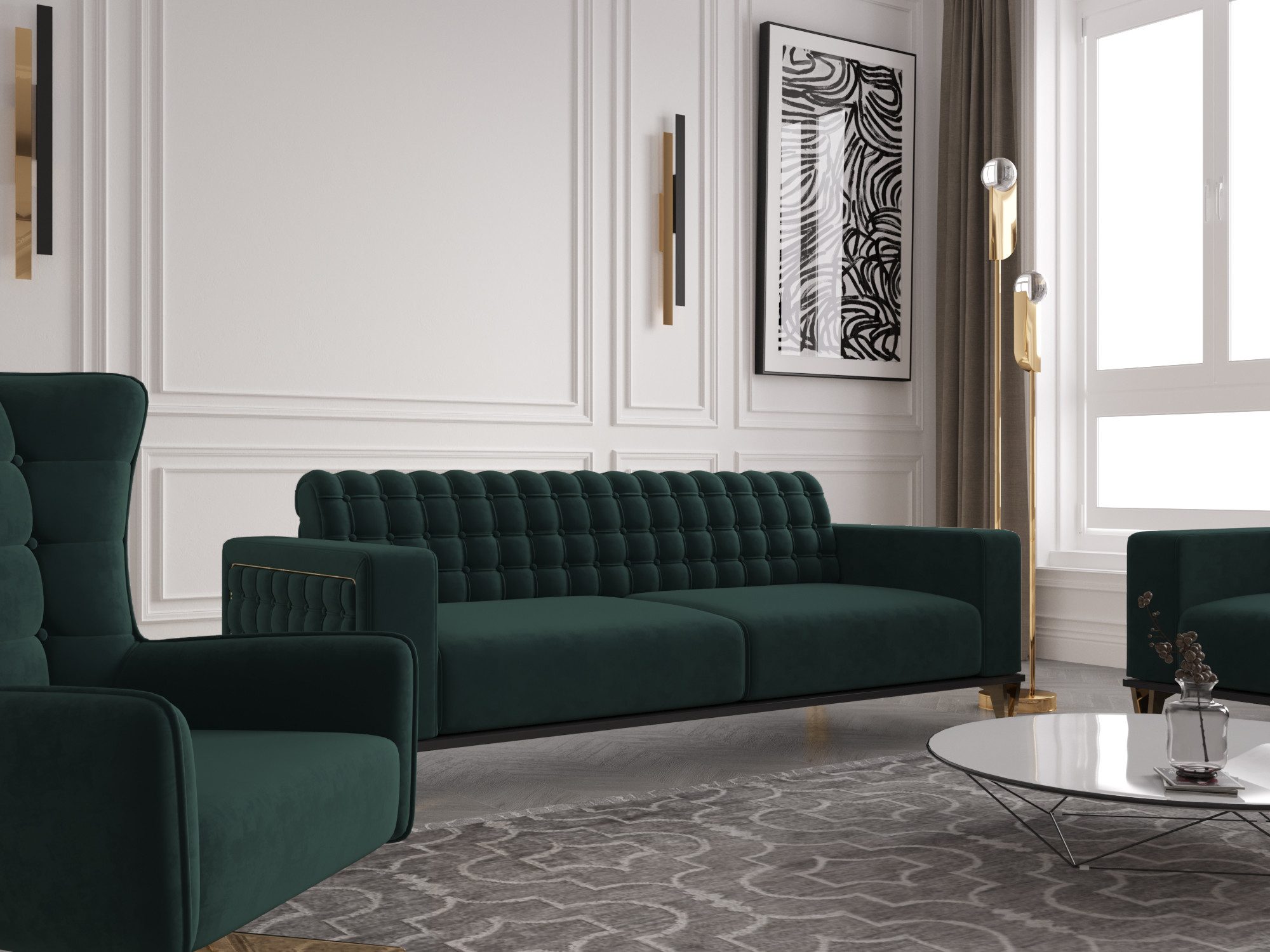 Möbeldreams Chesterfield-Sofa Sofa-Set Tina 3-2-1/3-3-1 / günstig online kaufen