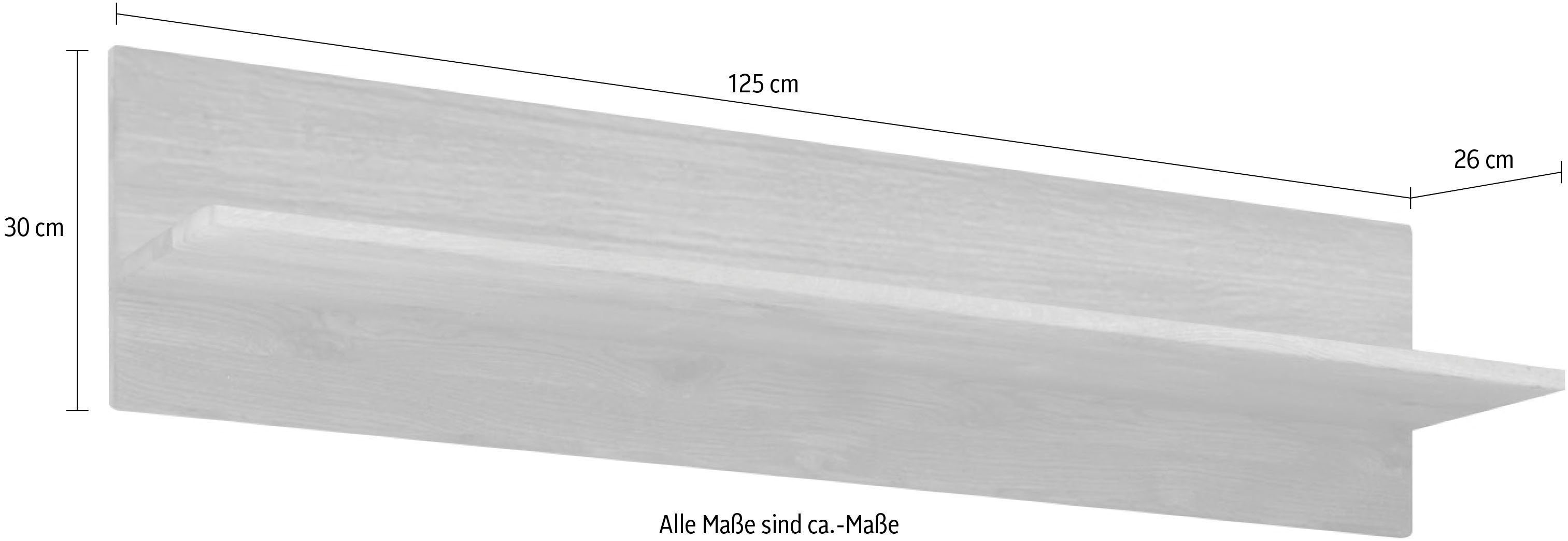 Wandregal, Breite cm Wandboard 125 massiv Bianco | Wohn[glück]lich Infantil by Basel, Regal Hängeregal, Bianco Wildeiche