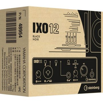 Steinberg Digitales Aufnahmegerät (IXO12 U Black USB-C Audio Interface - USB Audio Interface)
