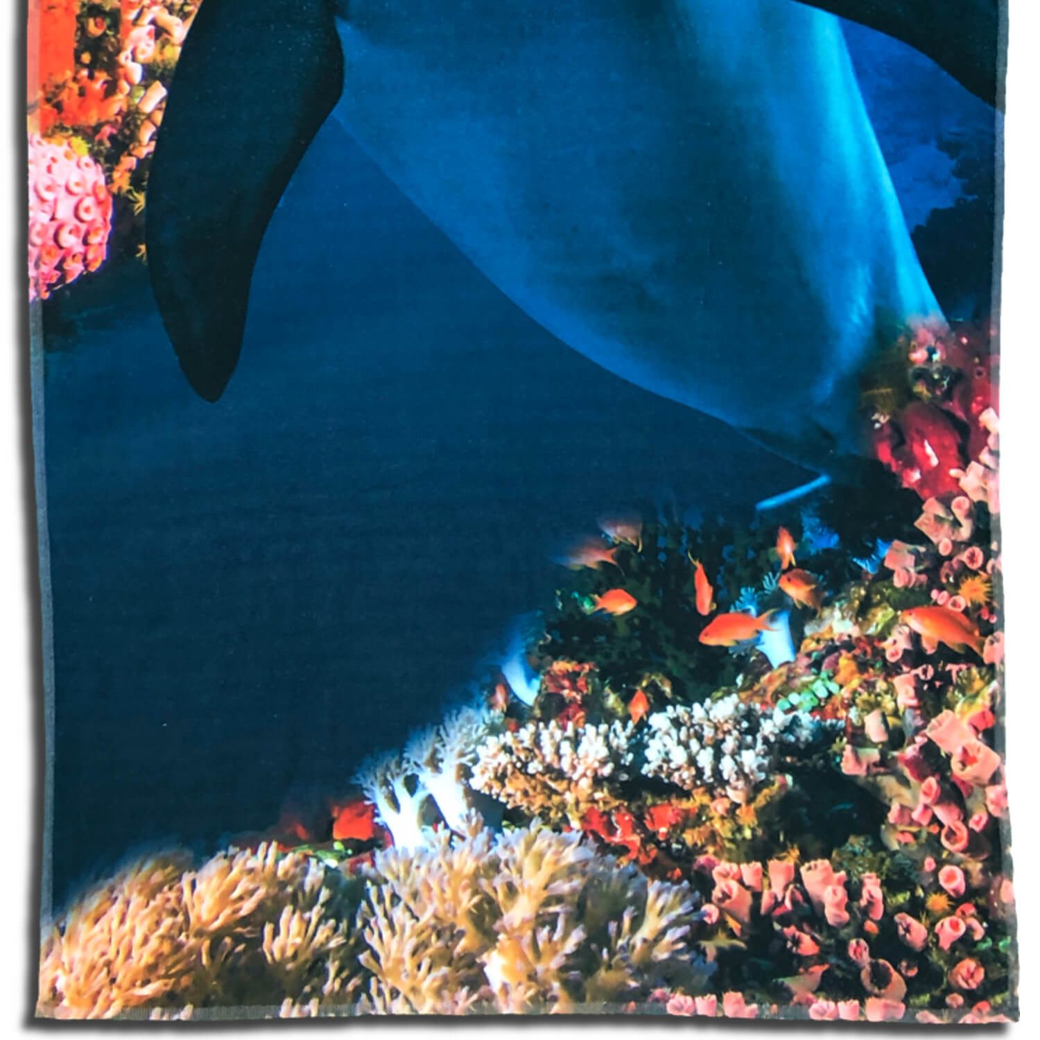 ESPiCO Strandtuch Delfin, Frottee-Velour (1-St), Korallen, Riff, Fische