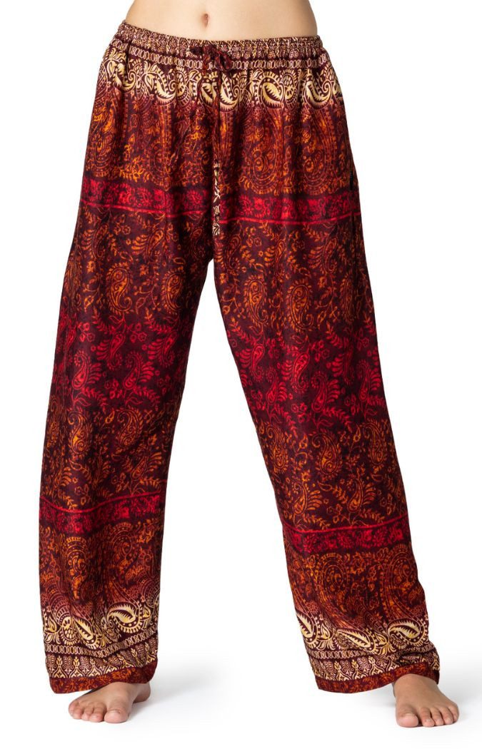 Loungehose orientalische Relaxhose aus 100% Viskose Haremshose weite Wellnesshose