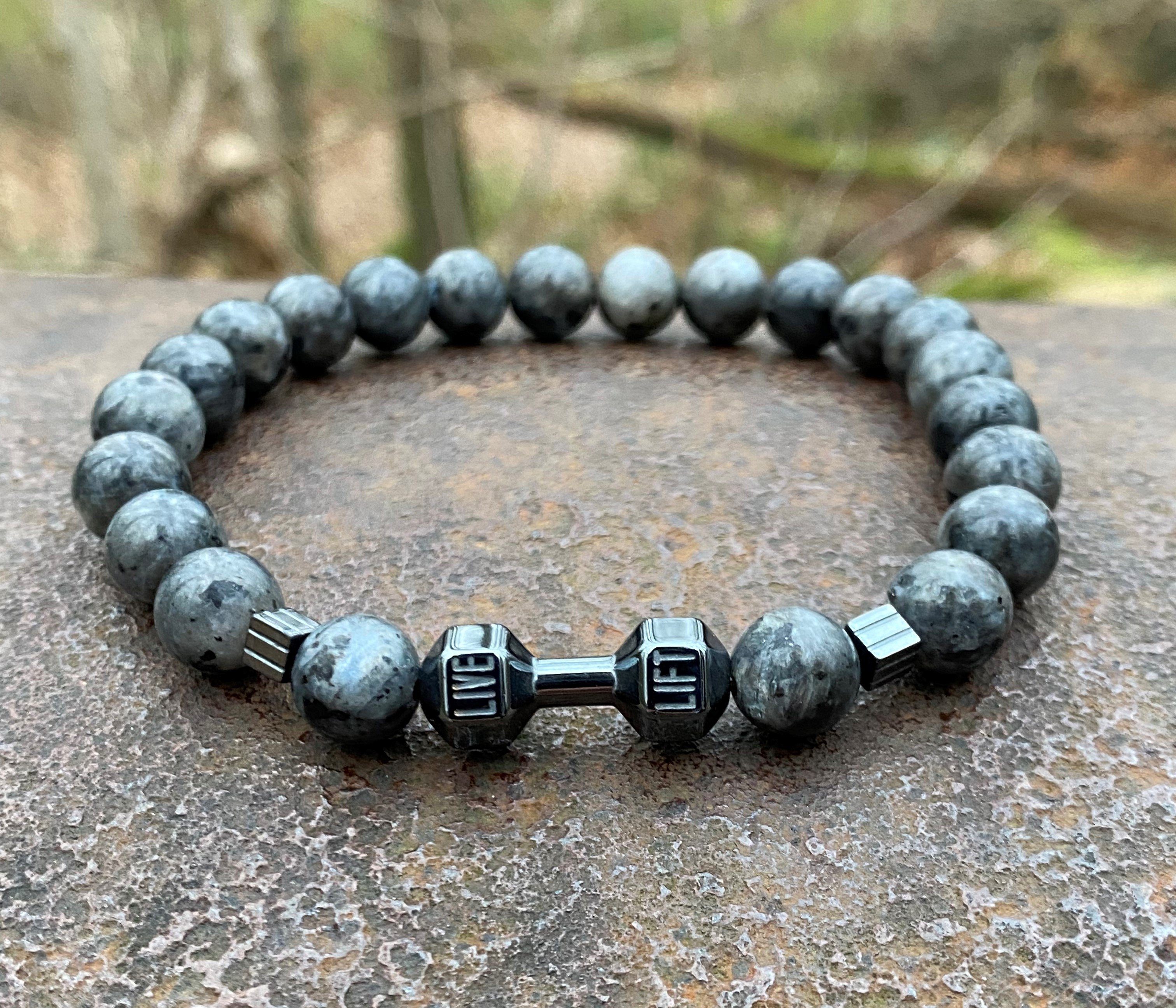 NAHLE Armband Perlenarmband Larvikit Hantel Fitness Armband (inkl. Geschenk günstig online kaufen