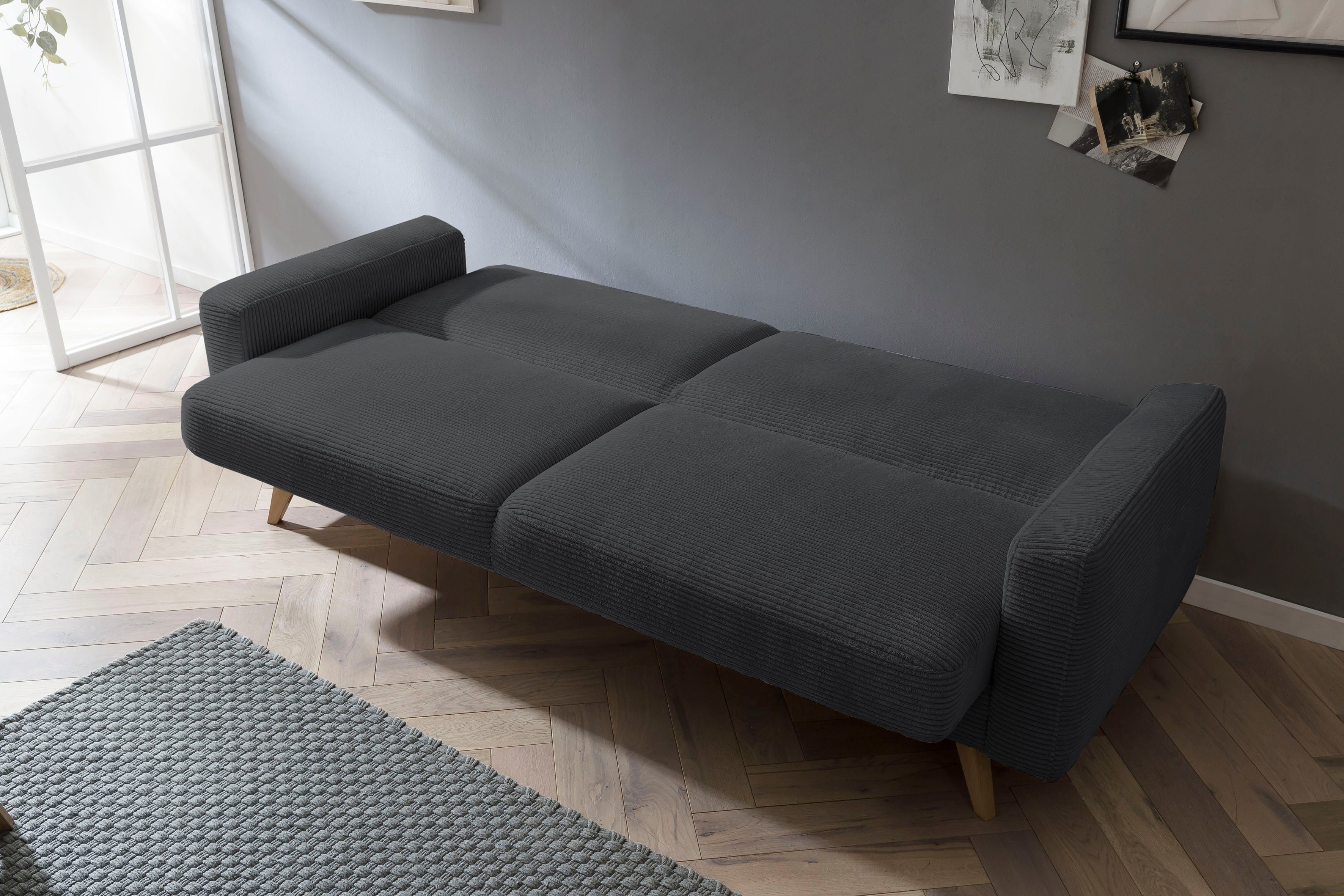 Bettkasten und 3-Sitzer Samso, antrazith fashion Inklusive exxpo sofa Bettfunktion -