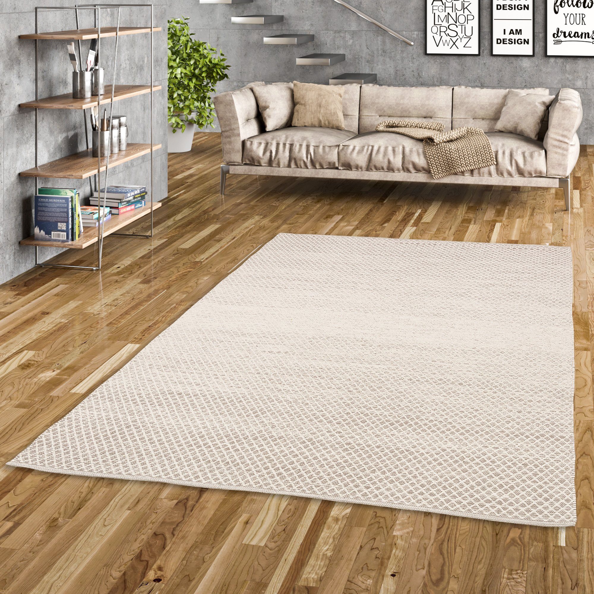 Pergamon Wollteppich Baumwolle Natur Kelim Teppich günstig online kaufen