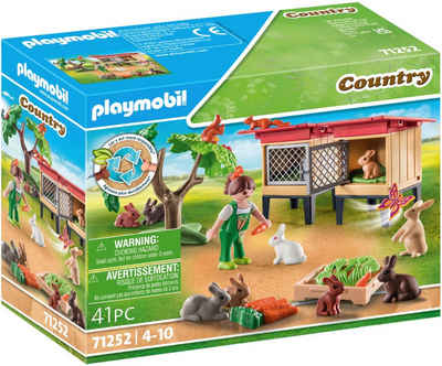 Playmobil® Konstruktions-Spielset Kaninchenstall (71252), Country, teilweise aus recyceltem Material; Made in Europe