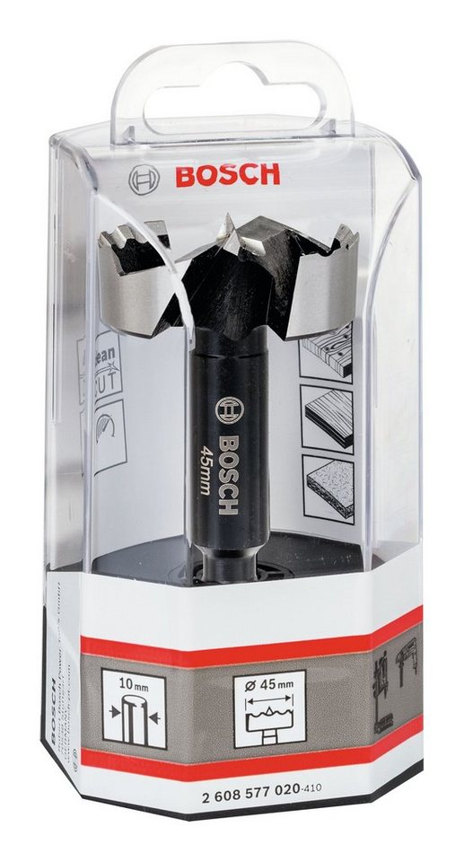 Thumbnail - BOSCH Holzbohrer, Toothed-edge (DIN 7483 G) Forstnerbohrer - 45 x 90 x 10 mm - 1er-Pack