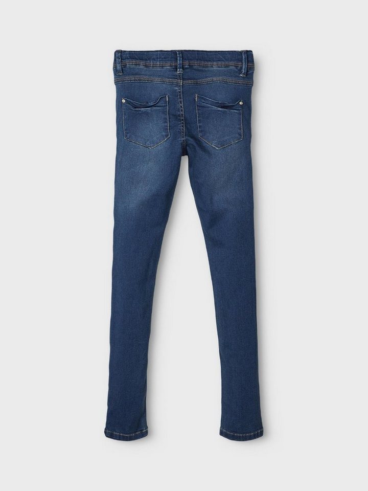 Name It 5-Pocket-Jeans Mädchen Skinny Fit Stretch Jeans, Hose mit  verstellbarer Taillenweite für Kleinkinder, Kinder & Teenager