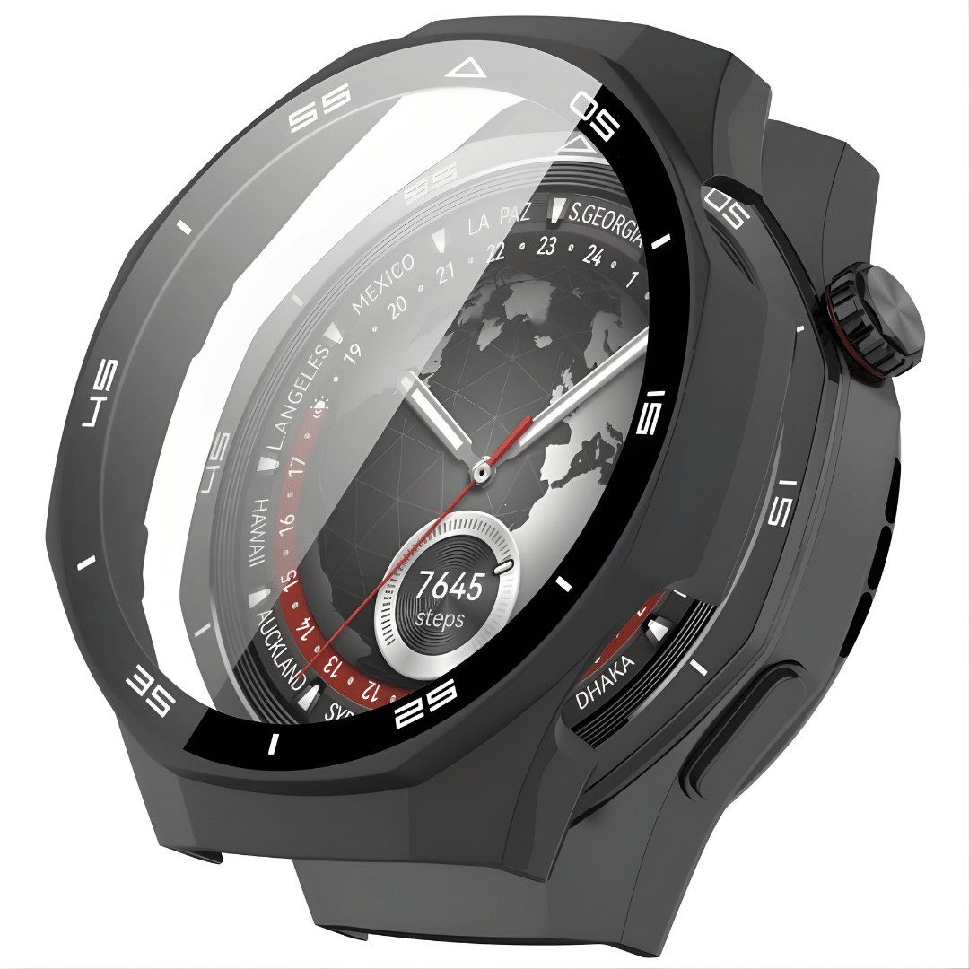 SmartUP Smartwatch-Hülle für Huawei Watch GT5 Pro 46mm Schutzglas Panzerfolie Display Case 9H 1,43, kompletter Rundumschutz