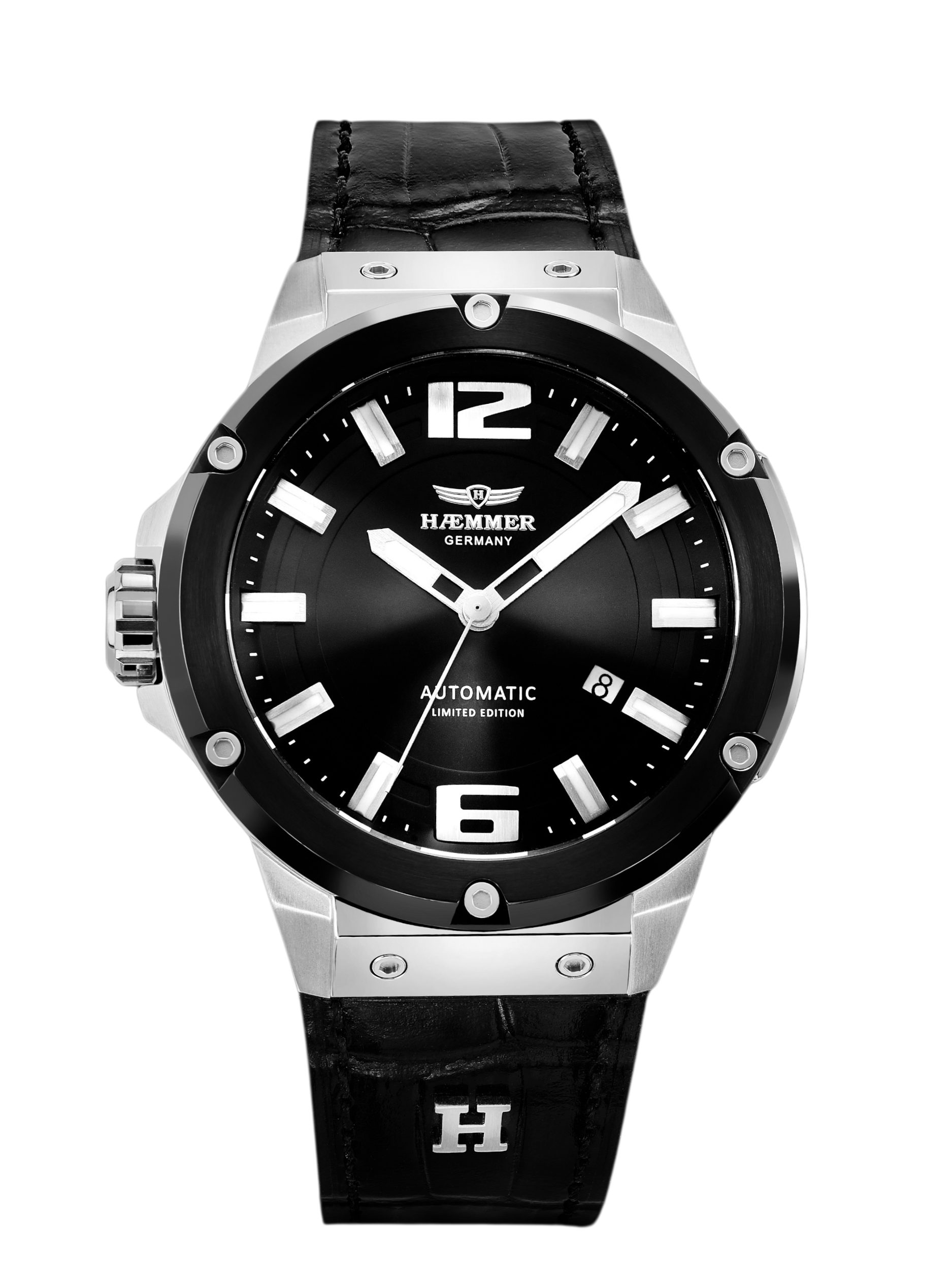 HAEMMER GERMANY Automatikuhr MECHANO MC-003, Armbanduhr, Herrenuhr, Mechanische Uhr, analog, Tag