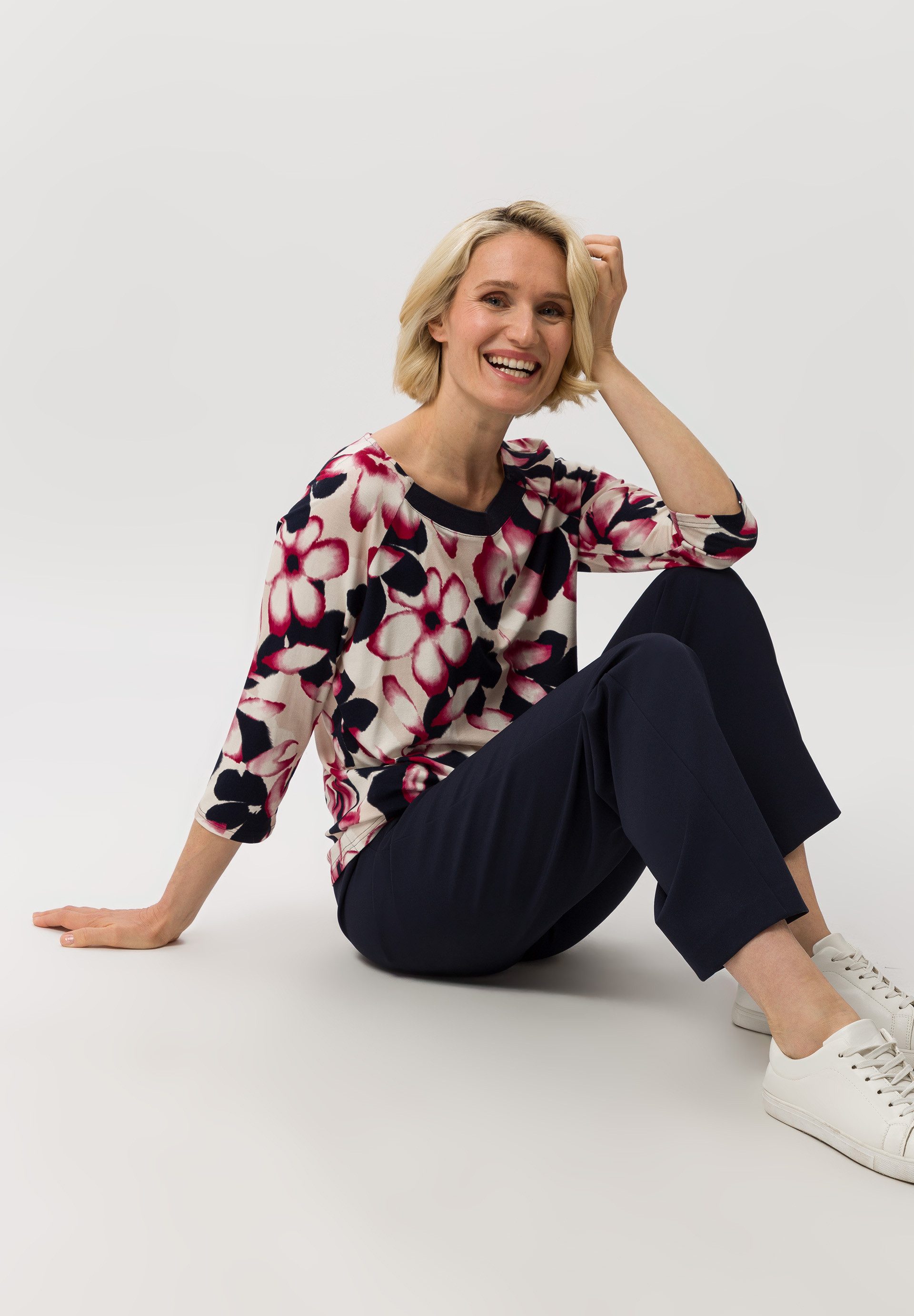 FRANK WALDER 3/4-Arm-Shirt mit Strickbündchen günstig online kaufen