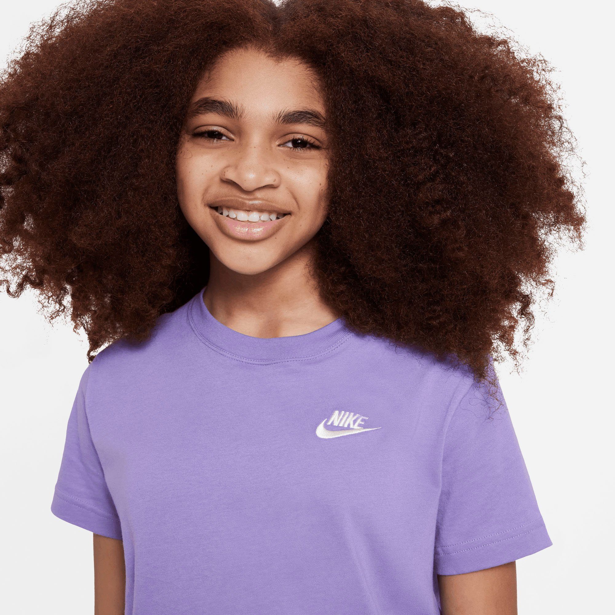 KIDS' T-SHIRT (GIRLS) Nike BIG T-Shirt lila Sportswear
