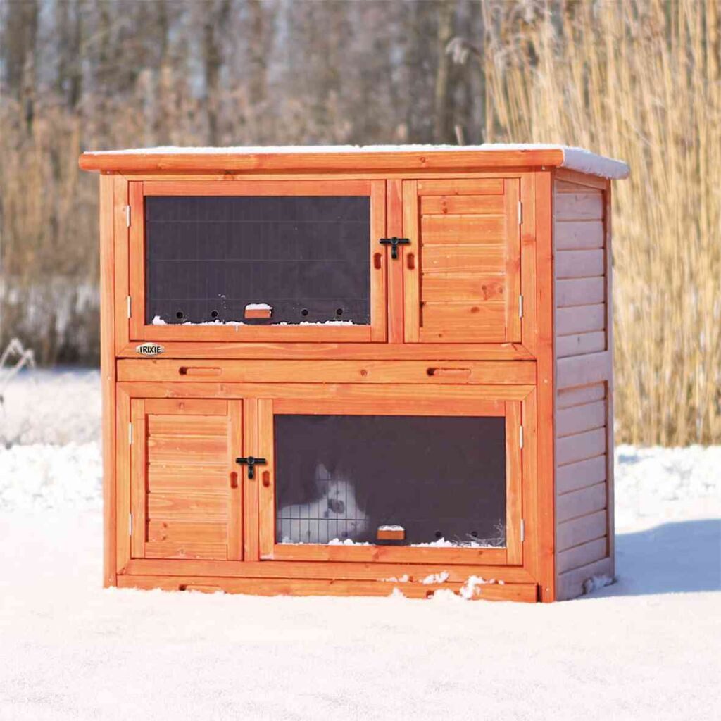 TRIXIE Kleintierstall Kleintierstall mit Wärmedämmung - braun - 116 × 113 × 65 cm