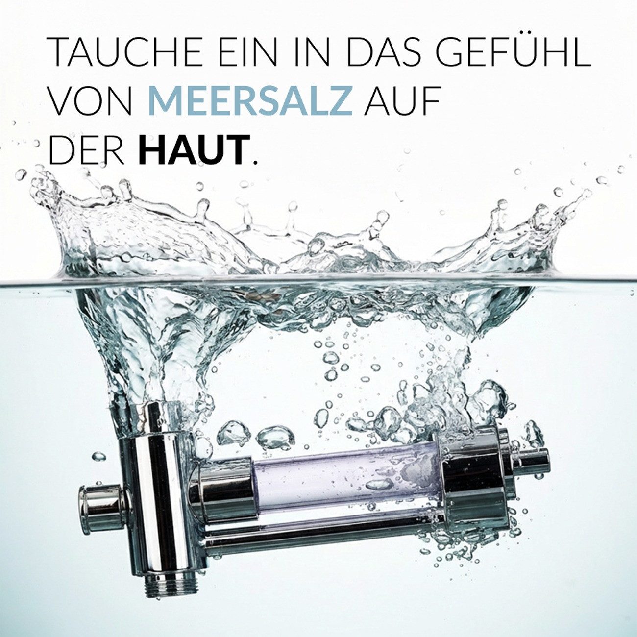 Shower+ Badezusatz Wellness Salzdusche Starterset + 14 Mittelmeersalz Sticks, Pflegedusche für alle Hauttypen besonders trockene & strapazierte Haut