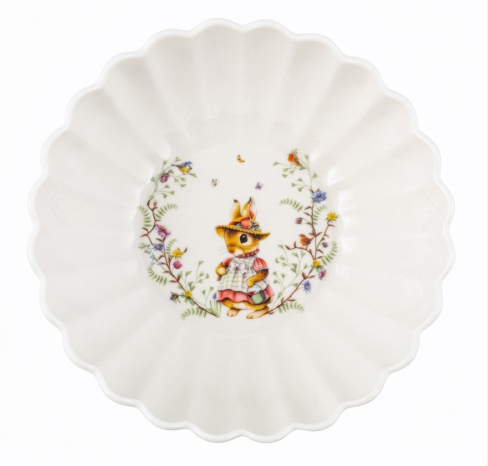 Villeroy & Boch Servierschale Spring Fantasy, Porzellan, mikrowellensicher, Bunt, Osterhase, Frühling, H: 7cm
