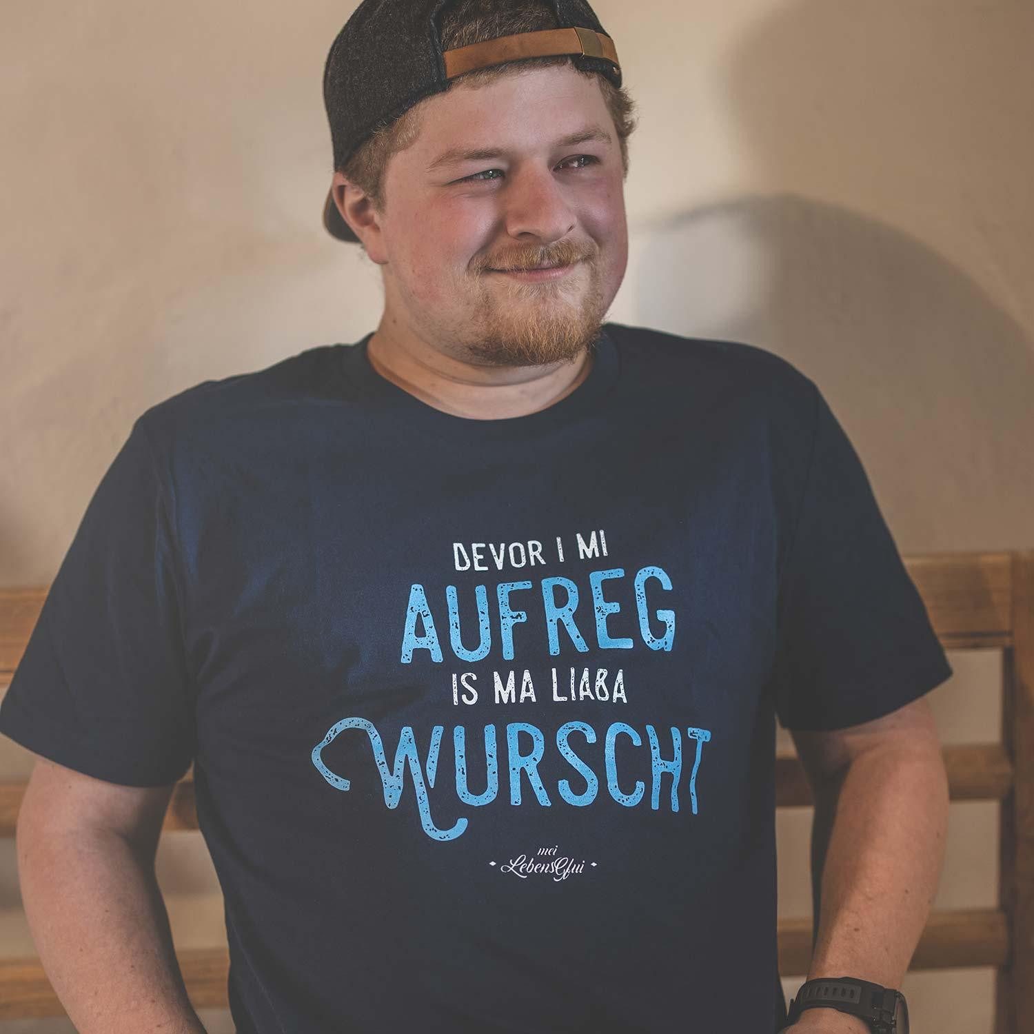 T-Shirt Herren T-Shirt "Bevor i mi aufreg..."