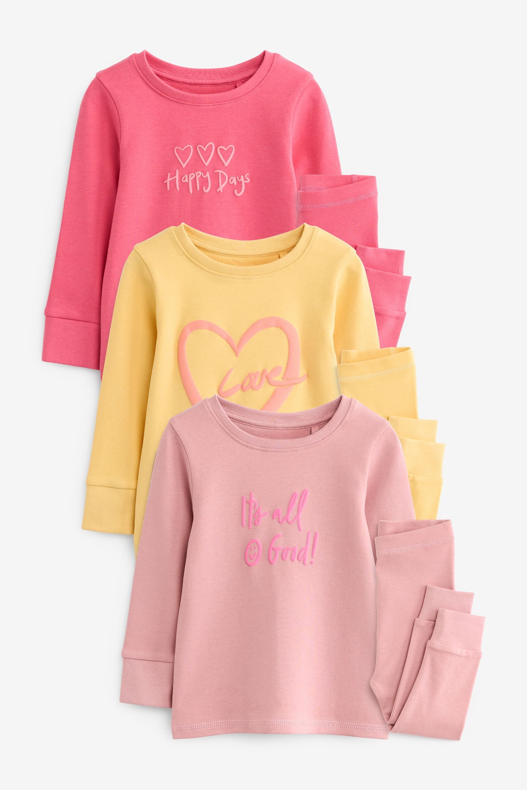 Next Pyjama 3er-Pack Schlafanzüge mit Print günstig online kaufen