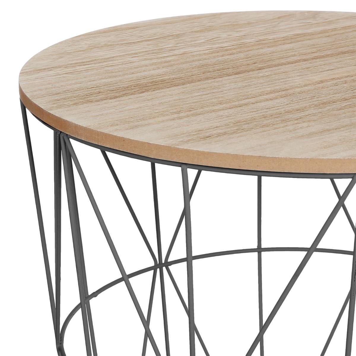 Atmosphera Créateur d'intérieur Beistelltisch (Korbtisch), 2in1 mit Aufbewahrungsfunktion