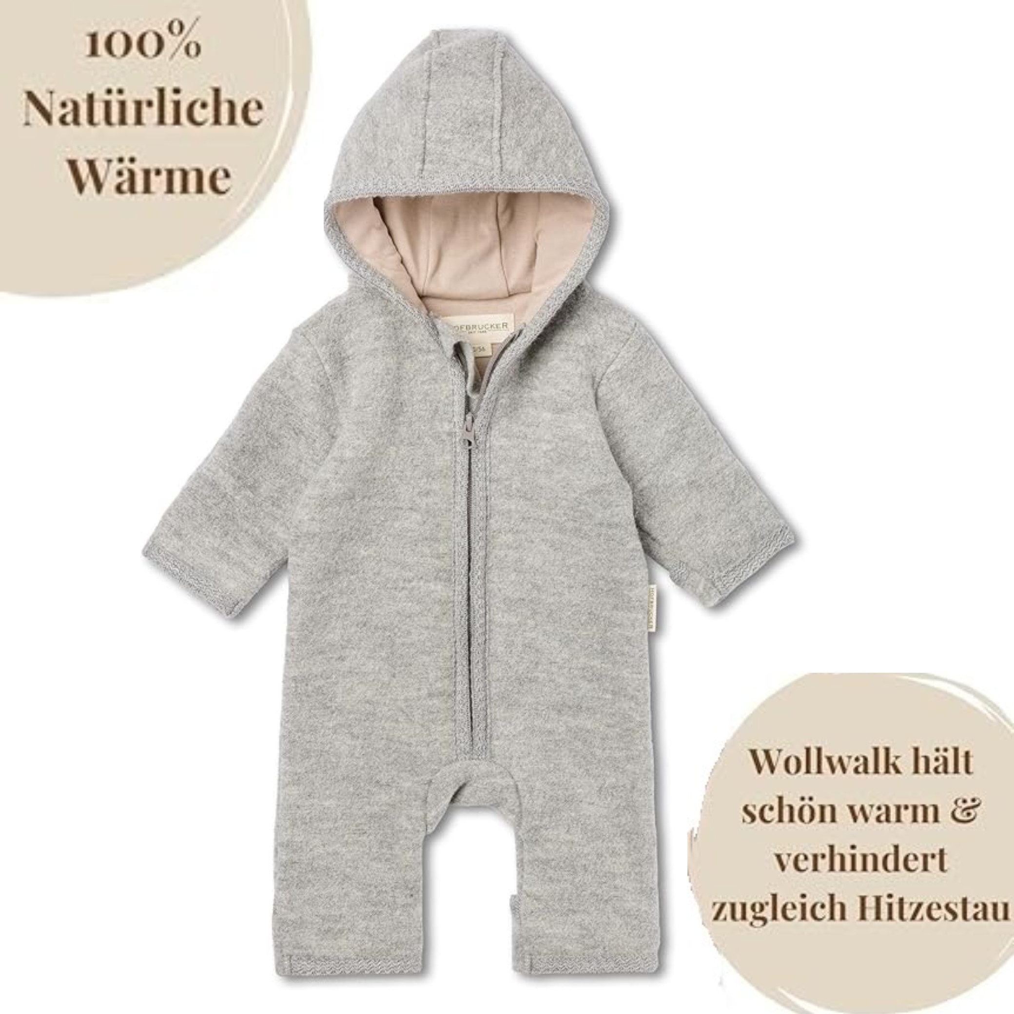 Hofbrucker seit 1948 Schlafoverall Wollwalk Overall