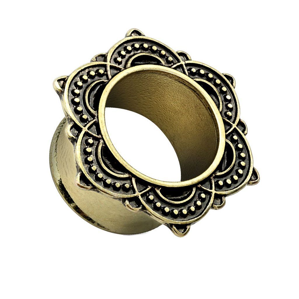 Taffstyle Plug »Piercing Vintage Antik vergoldet Rose von Sharon
