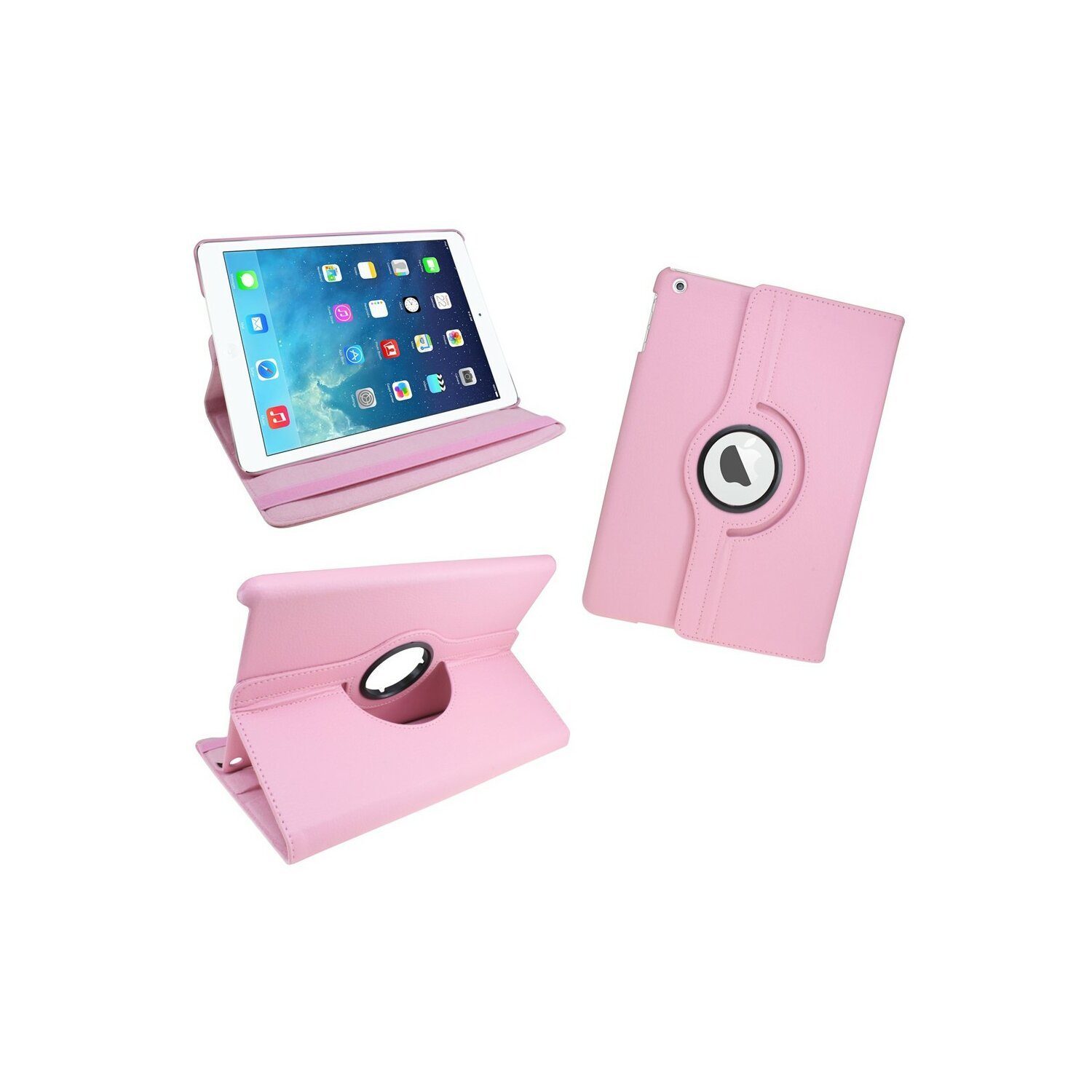 cofi1453 Tablet-Hülle Tablet Tasche 360° Rotierbar Schutzhülle für Ipad AIR Rosa