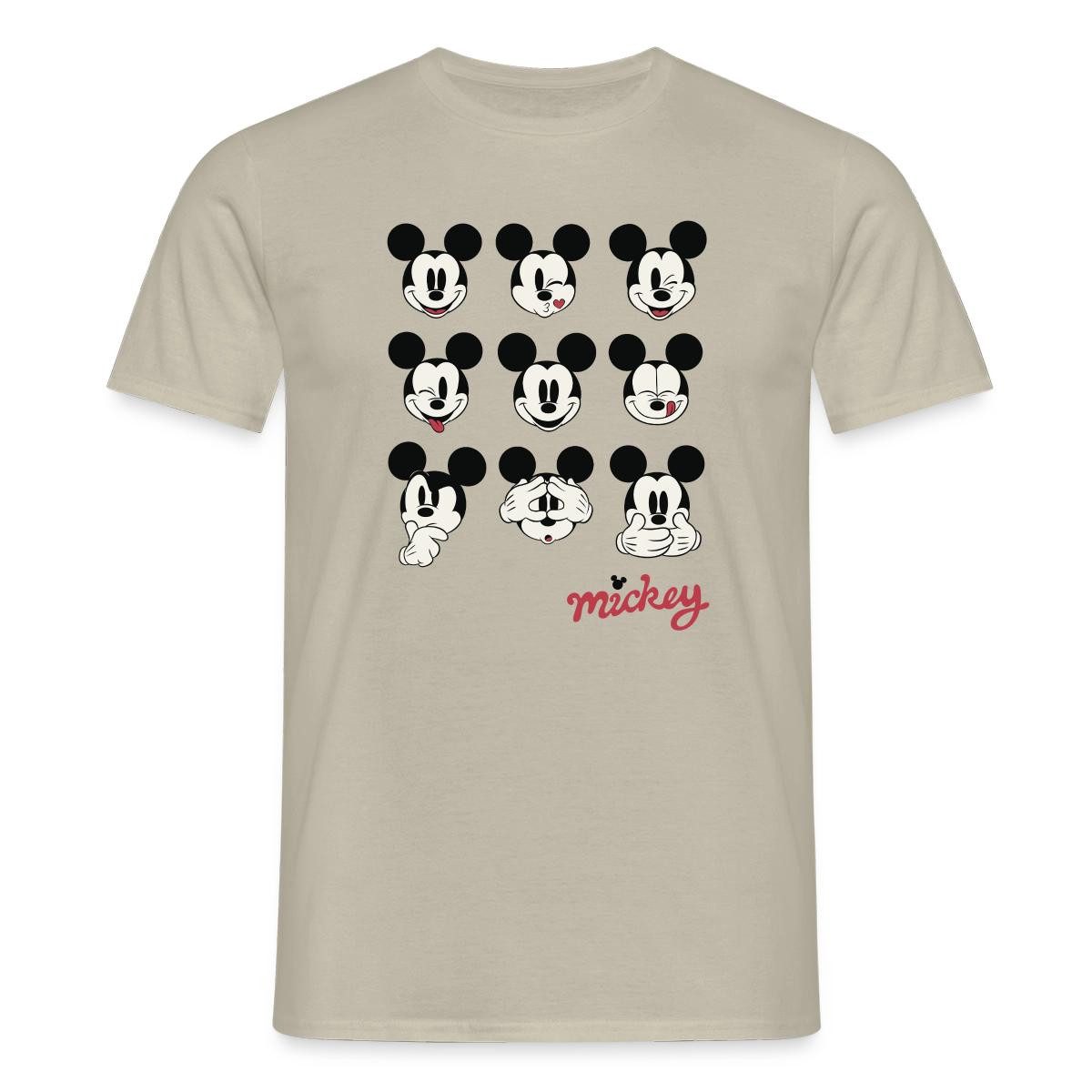Spreadshirt T-Shirt Mickey & Minnie Mickey Mouse Gesichtsausdrücke Männer T-Shirt (1-tlg)