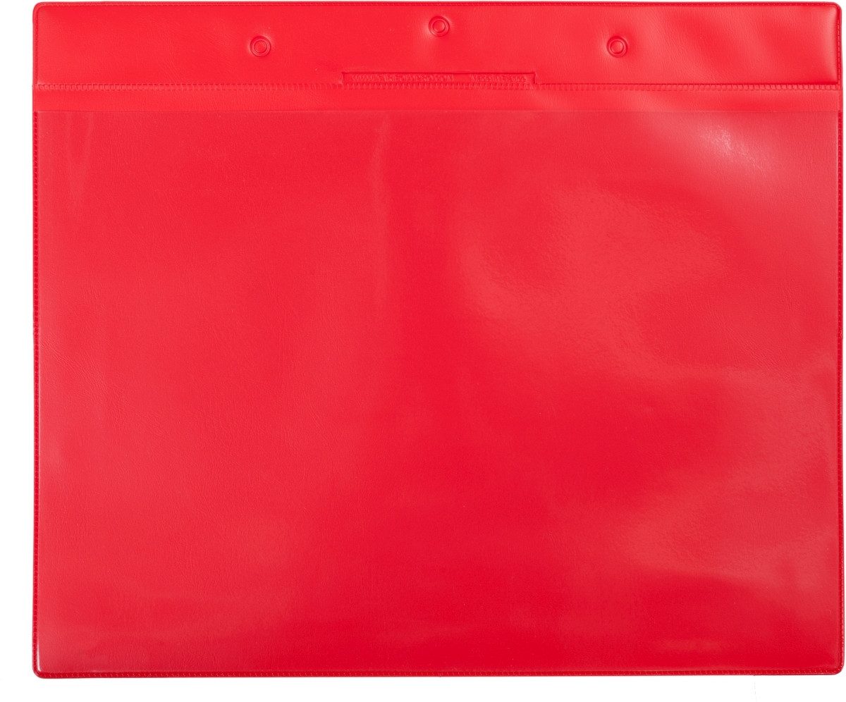 Fächermappe Kennzeichnungshülle A4 quer rot magnetisch PVC VE=10 Stück