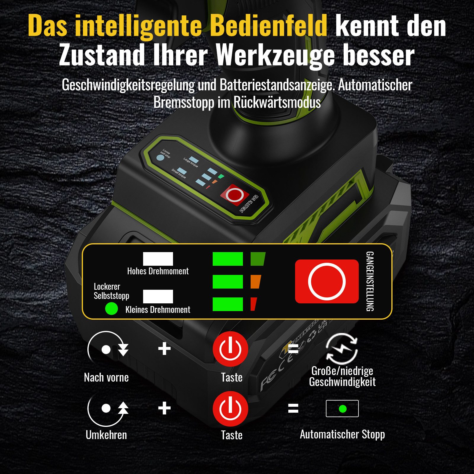 CONENTOOL Akku-Schlagschrauber 520Nm Akku Schlagschrauber, 3300 günstig online kaufen