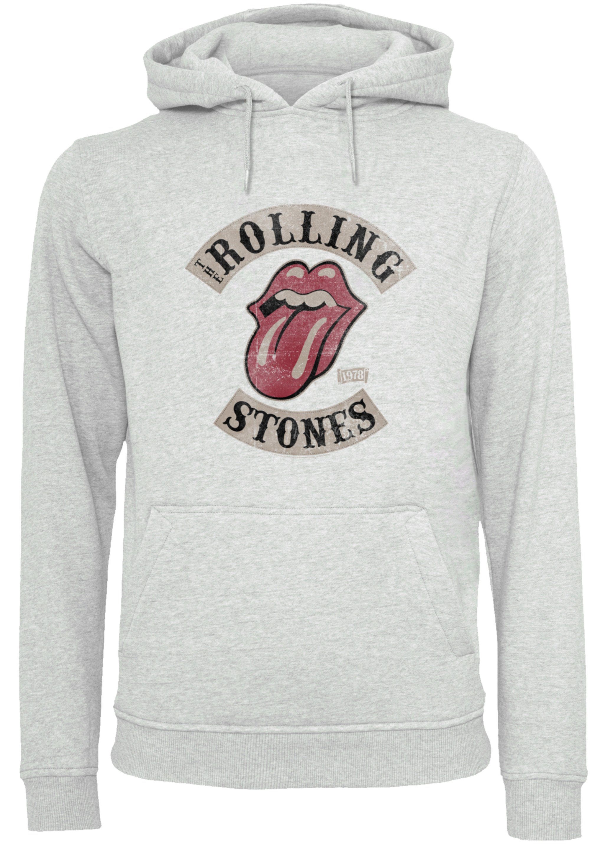 F4NT4STIC Bequem Band heather Musik grey Kapuzenpullover Stones Rock The Warm, Rolling Tour Hoodie,