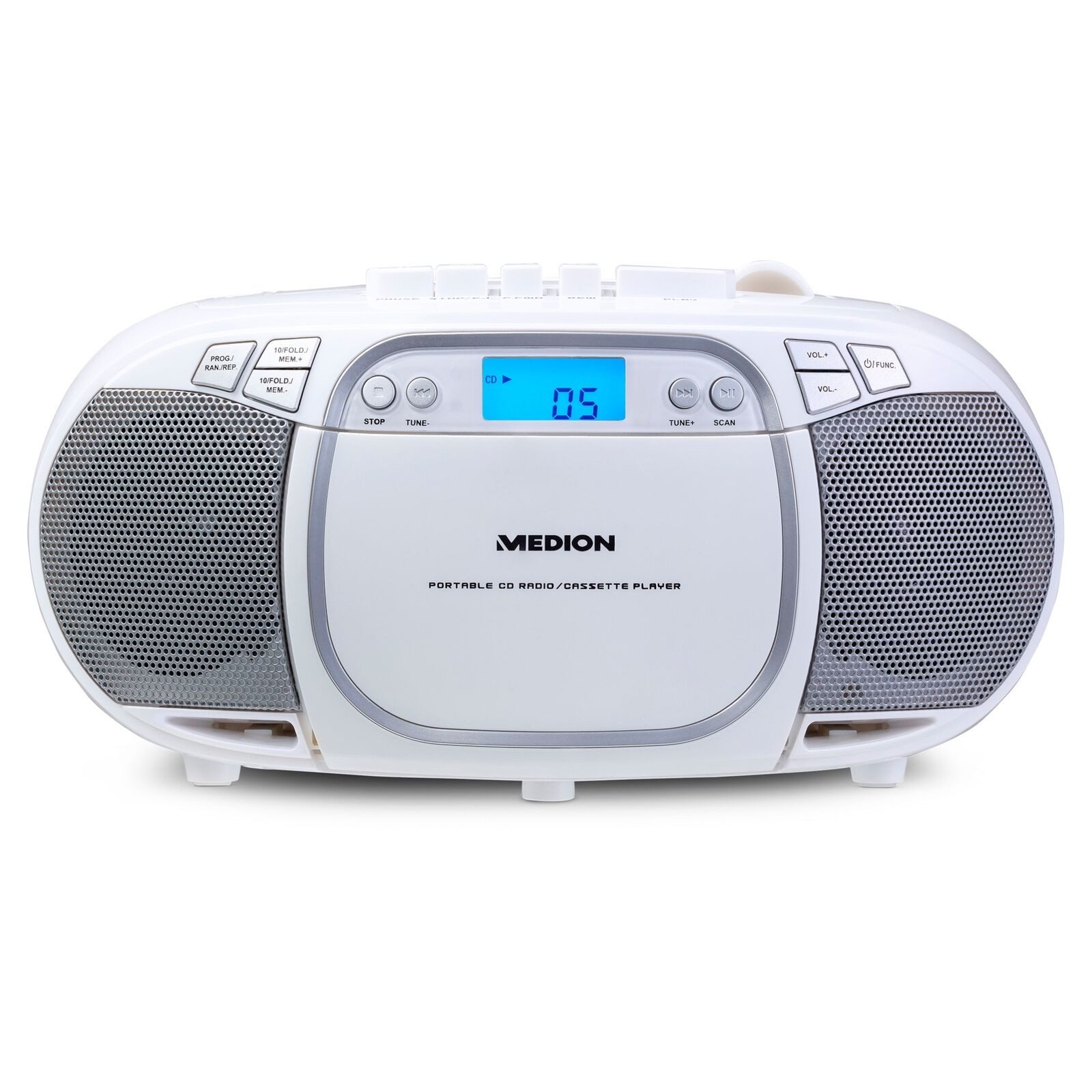 Medion® Medion MD44176 E66476 CD-Player Radio Kassettenspieler Boombox Tragbar MP3-Player