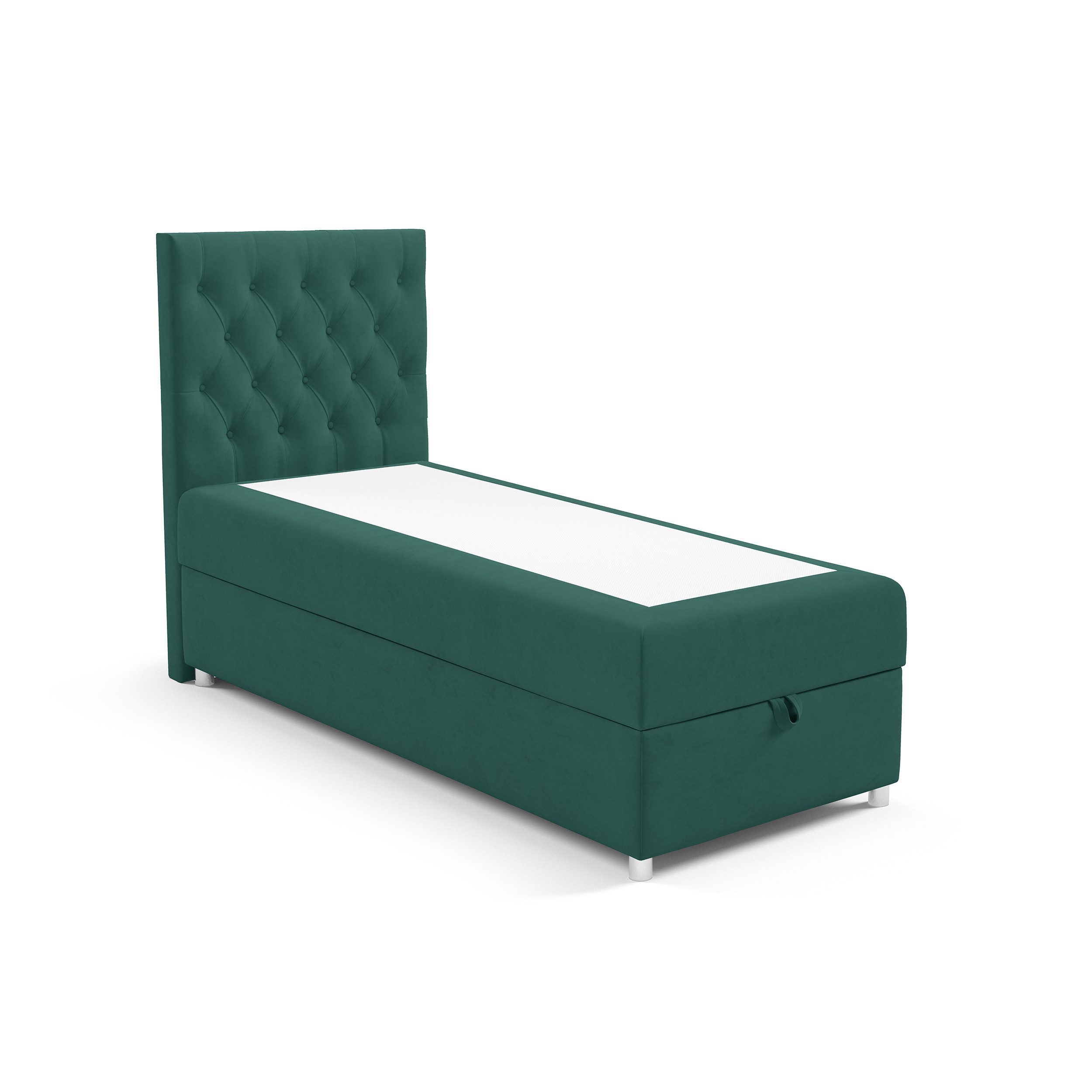 Best for Home Boxspringbett Trinity K-14 Boxspringbett mit Bettkasten & Bonnell-Federkern (Einzelbett, Polsterbett gepolstertes Kopfteil, Jugendbett, Kinderbett, 3-St., 70x200 80x200 90x200 100x200 cm), Handwerksqualität, TOP Preis-Leistungs-Verhältnis