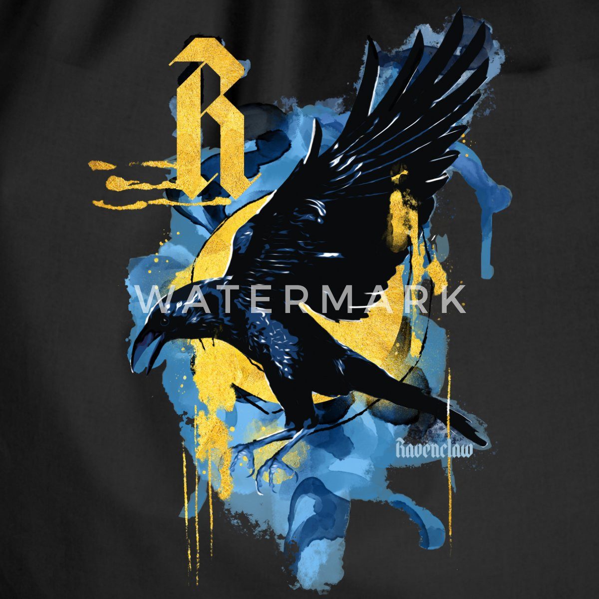 Spreadshirt Turnbeutel Harry Potter Haus Ravenclaw Rabe Turnbeutel (1-tlg)