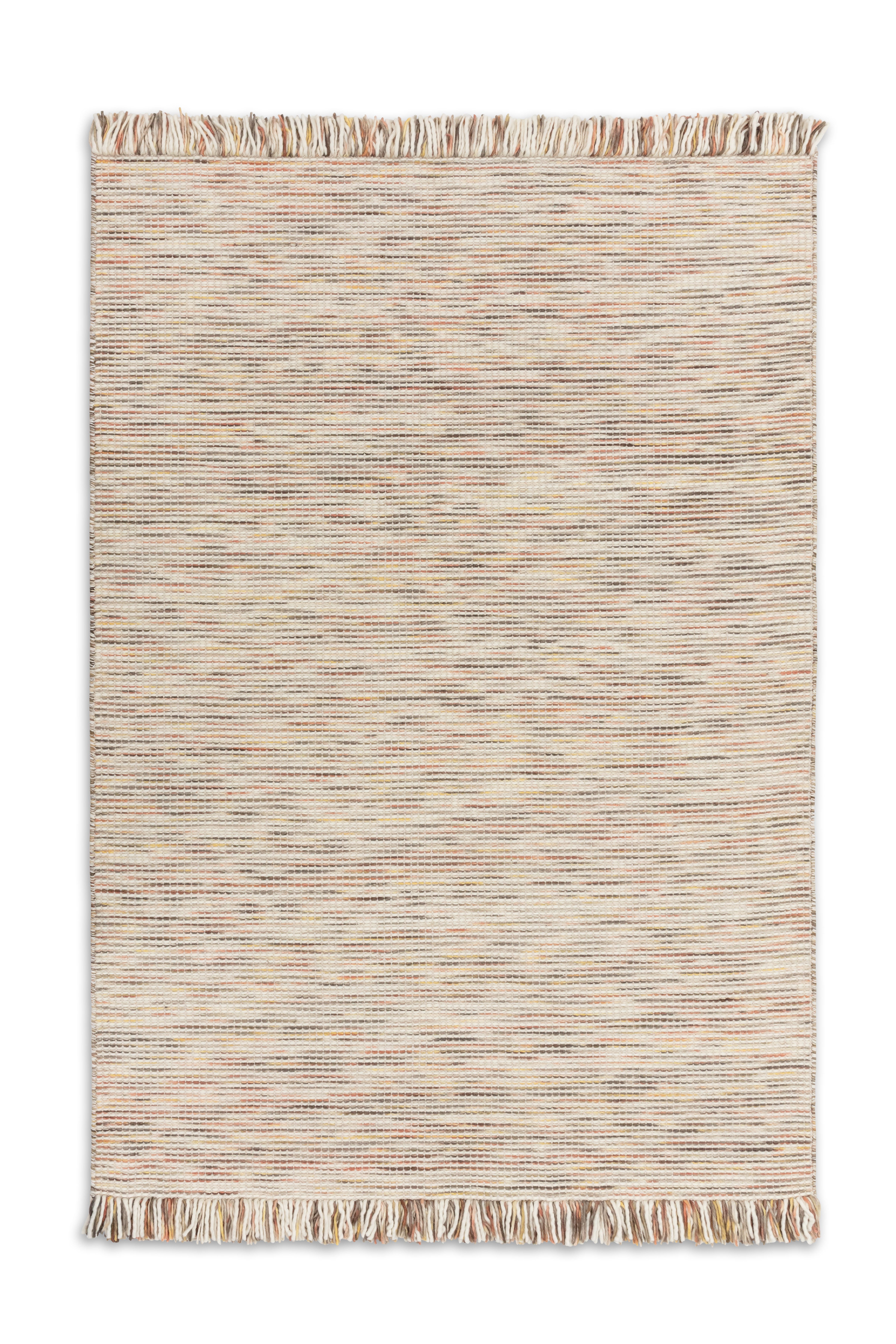 SCHÖNER WOHNEN-Kollektion Teppich Arina, rechteckig, Höhe: 10 mm, 80% reine Wolle, gewebte Struktur, meliert, mit Fransen, Wohnzimmer