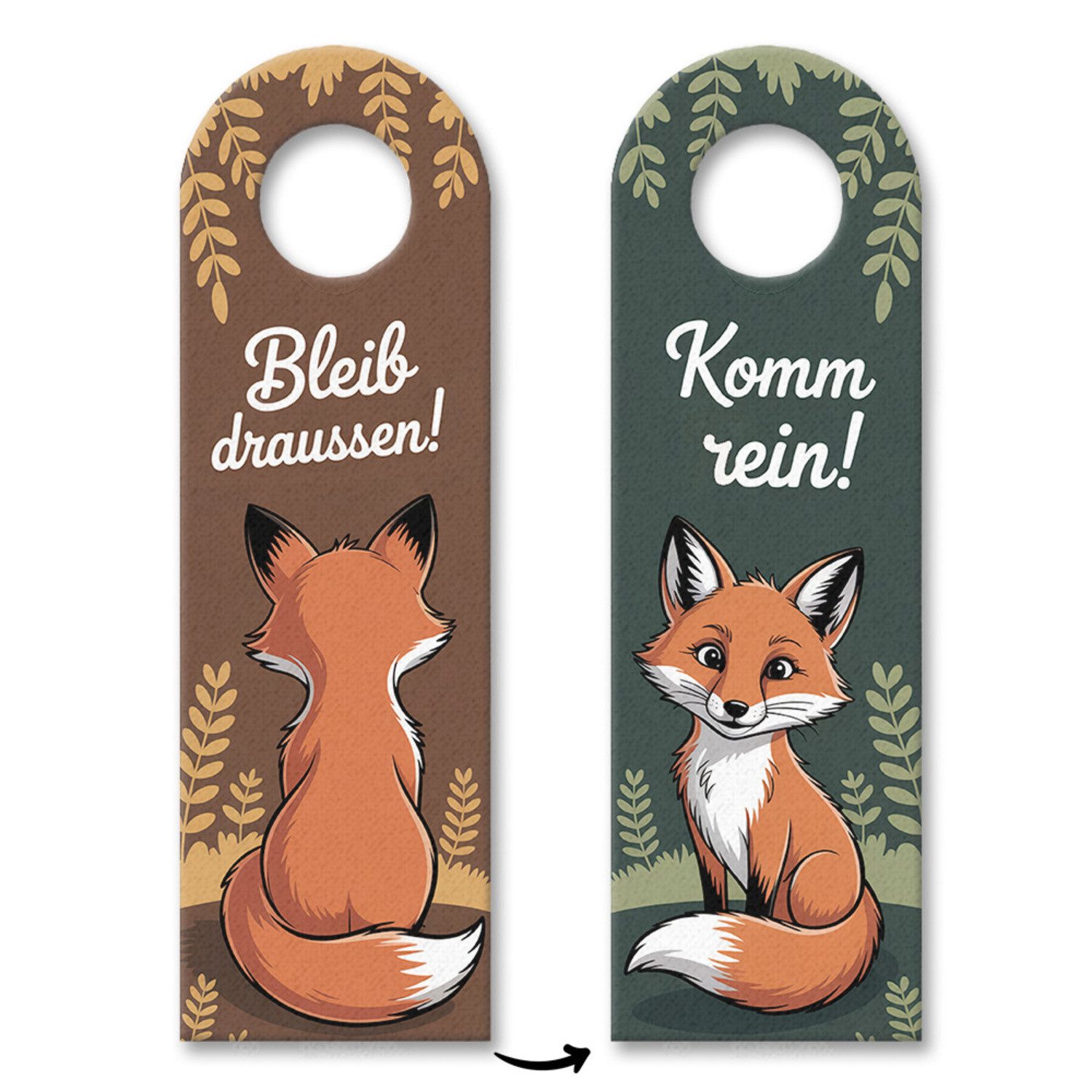 speecheese Dekohänger Bleib draußen Komm rein Fuchs Türhänger günstig online kaufen
