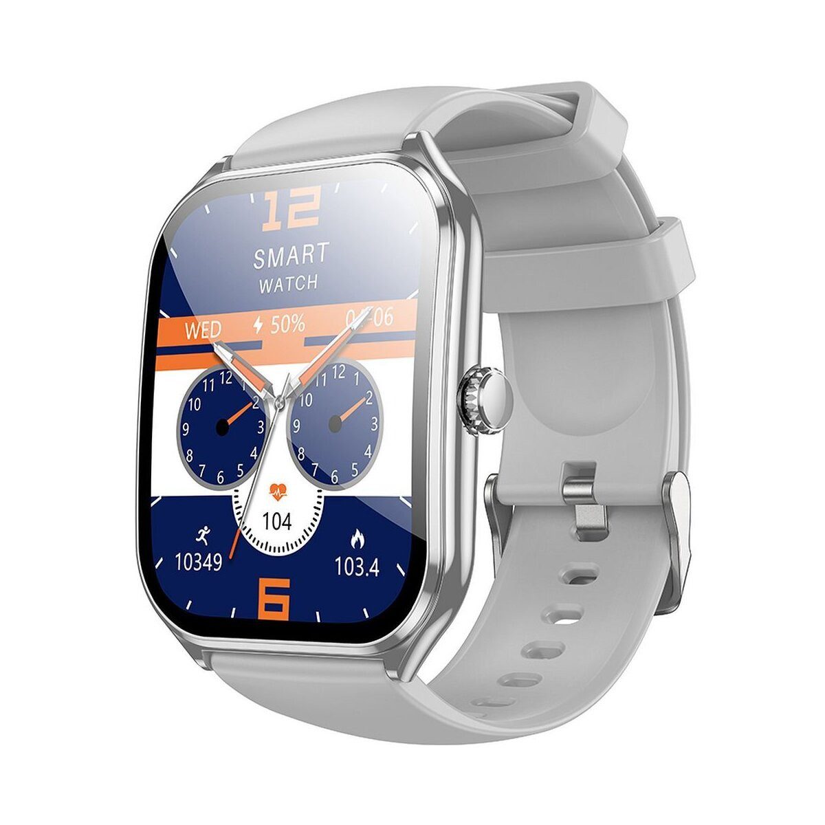 hoco. HOCO Smartwatch Y28 AMOLED Bluetooth Anrufuhr Silber Smartwatch, 1-tlg.