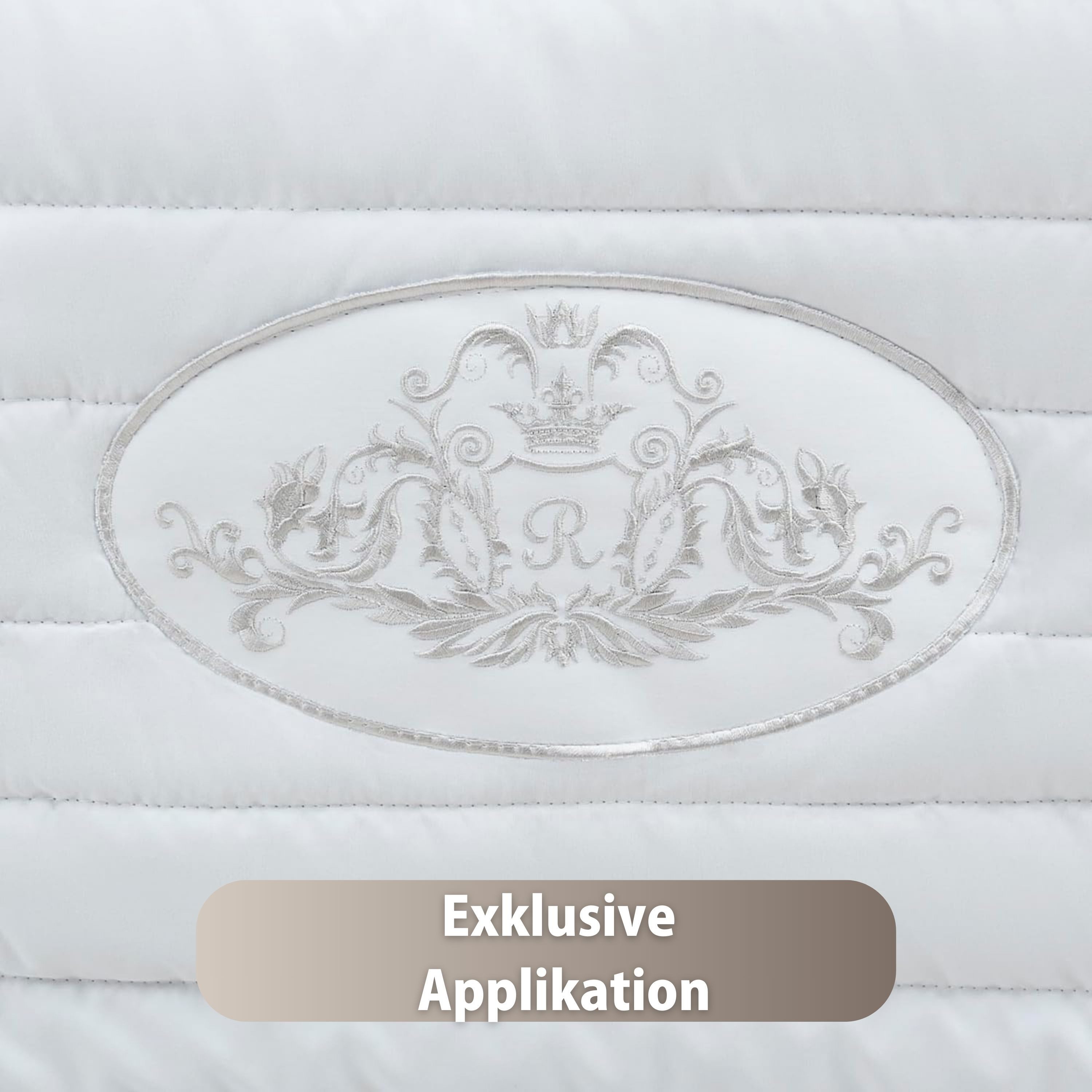 SEI Design Bettüberwurf Wende-Tagesdecke Royal Ambience 240x220 Taupe Hell / weiß, Wendefunktion – Bild 5 von 5