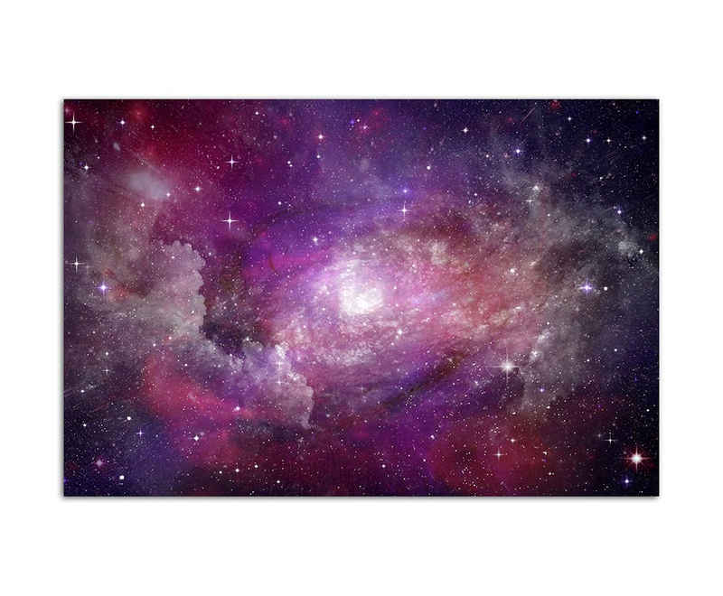 Sinus Art Leinwandbild 120x80cm Sterne Planet Weltall Galaxie