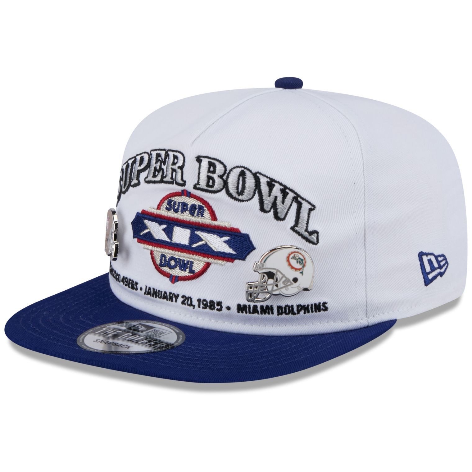 Snapback Cap Golfer SUPER BOWL XIX PIN 49ers Dolphins