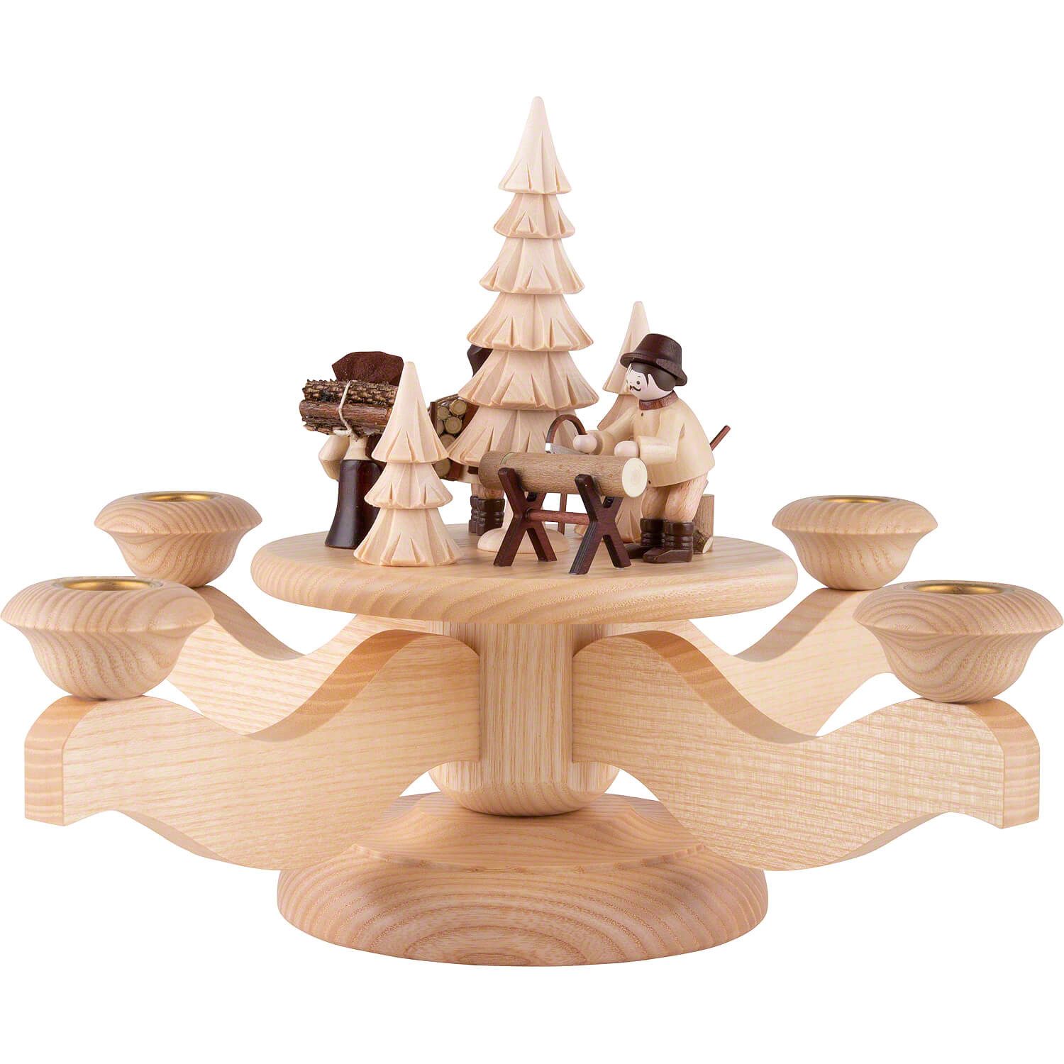 Volkskunstwerkstatt Unger Schwibbogen Adventsleuchter Waldleute (23cm) von Volkskunstwerkstatt Unger